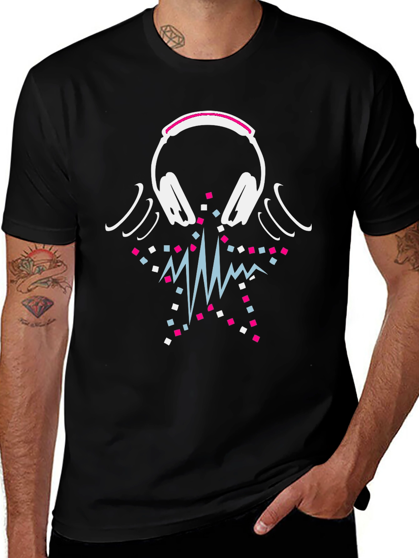 DJ Headphones Graphic Tee - Music Lovers T-Shirt