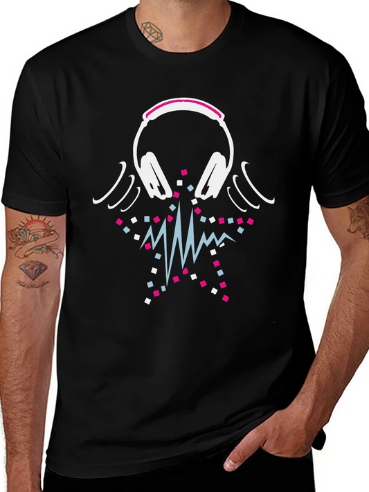 DJ Headphones Graphic Tee - Music Lovers T-Shirt