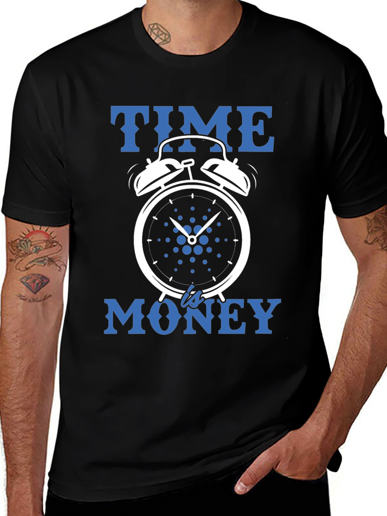 Time is Money Tee - Clock Design Graphic T-Shirt