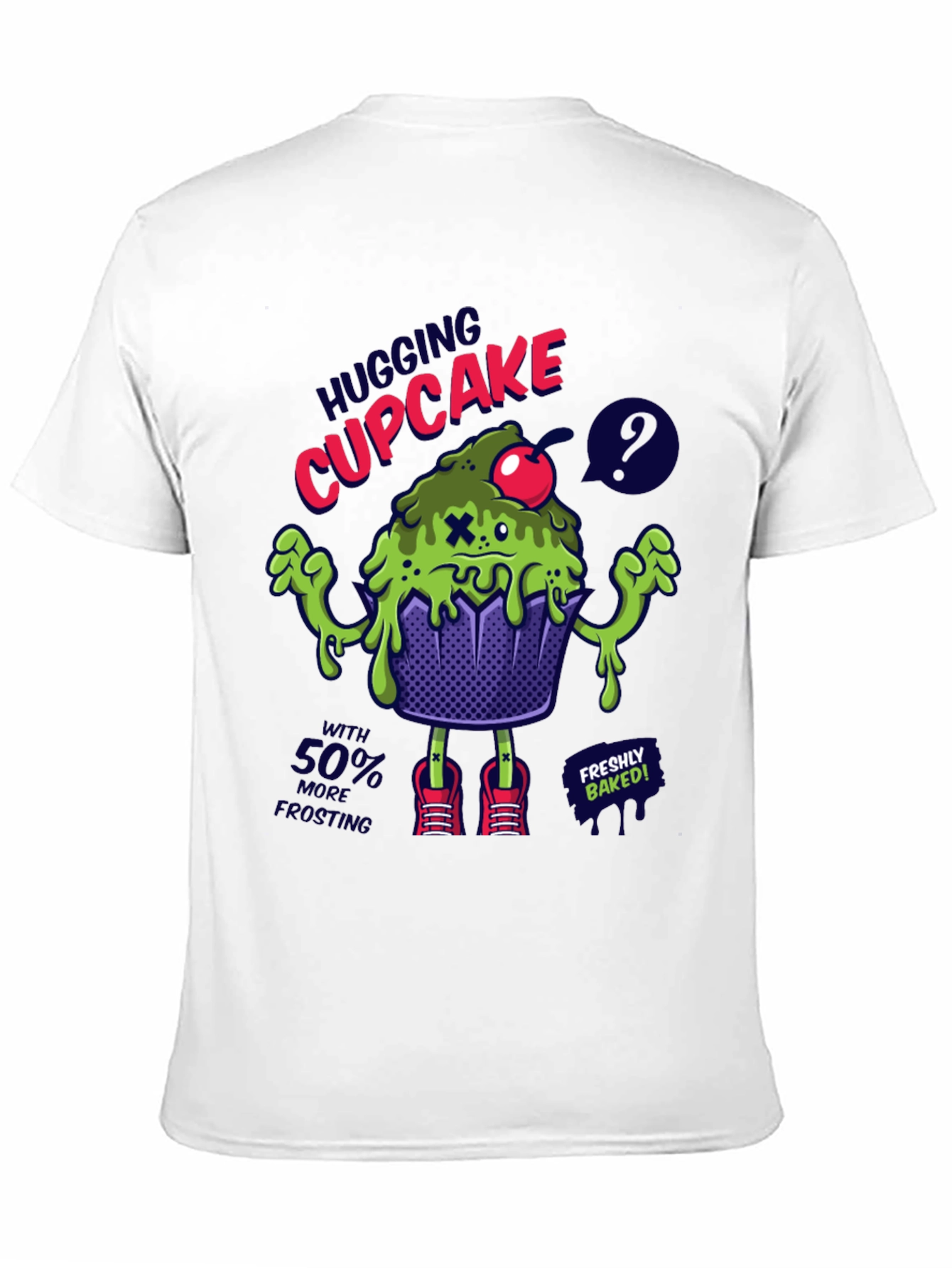 Hugging Cupcake Graphic Tee - Novelty Design