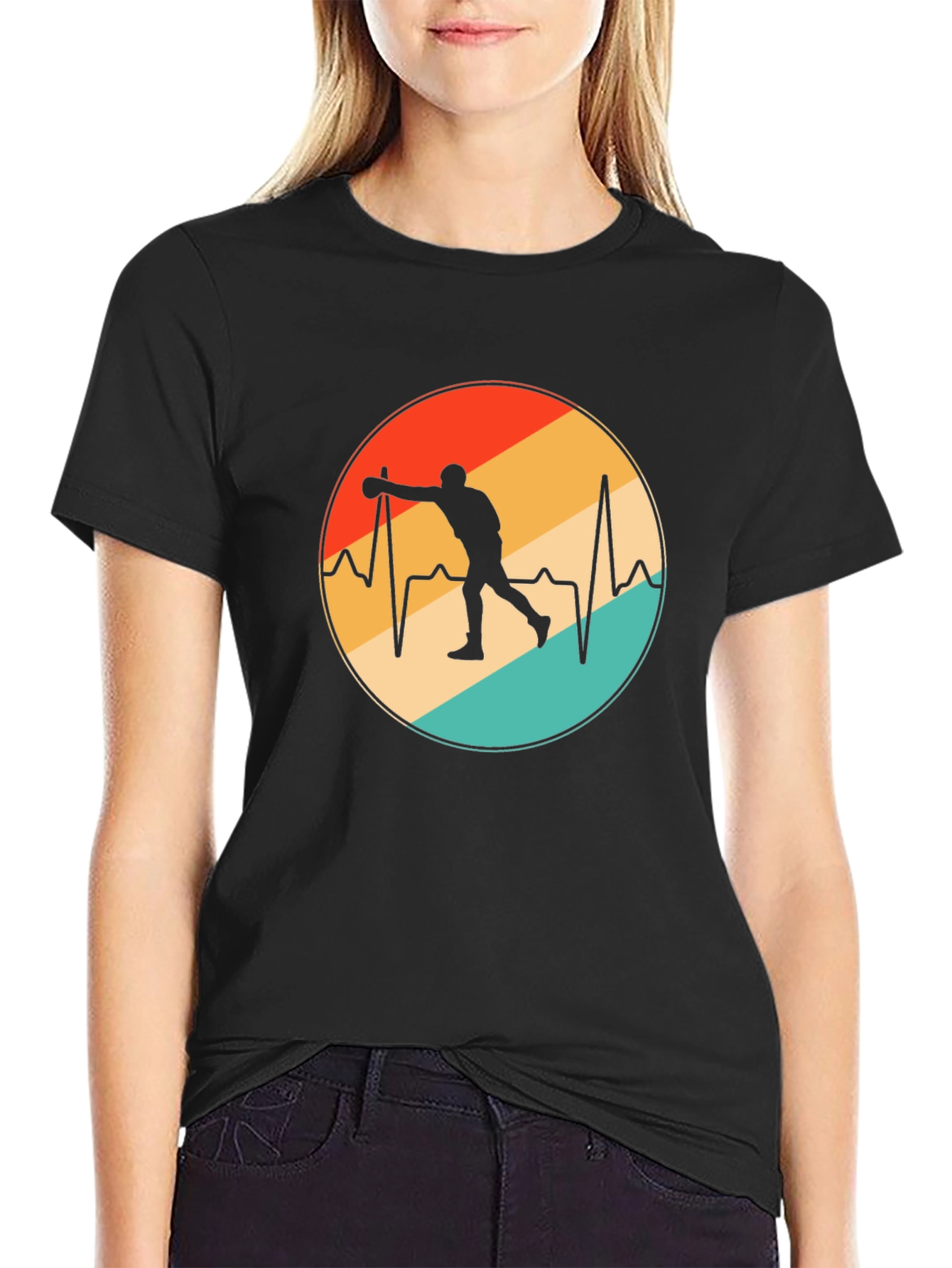 Bowling Heartbeat T-Shirt - Retro Design