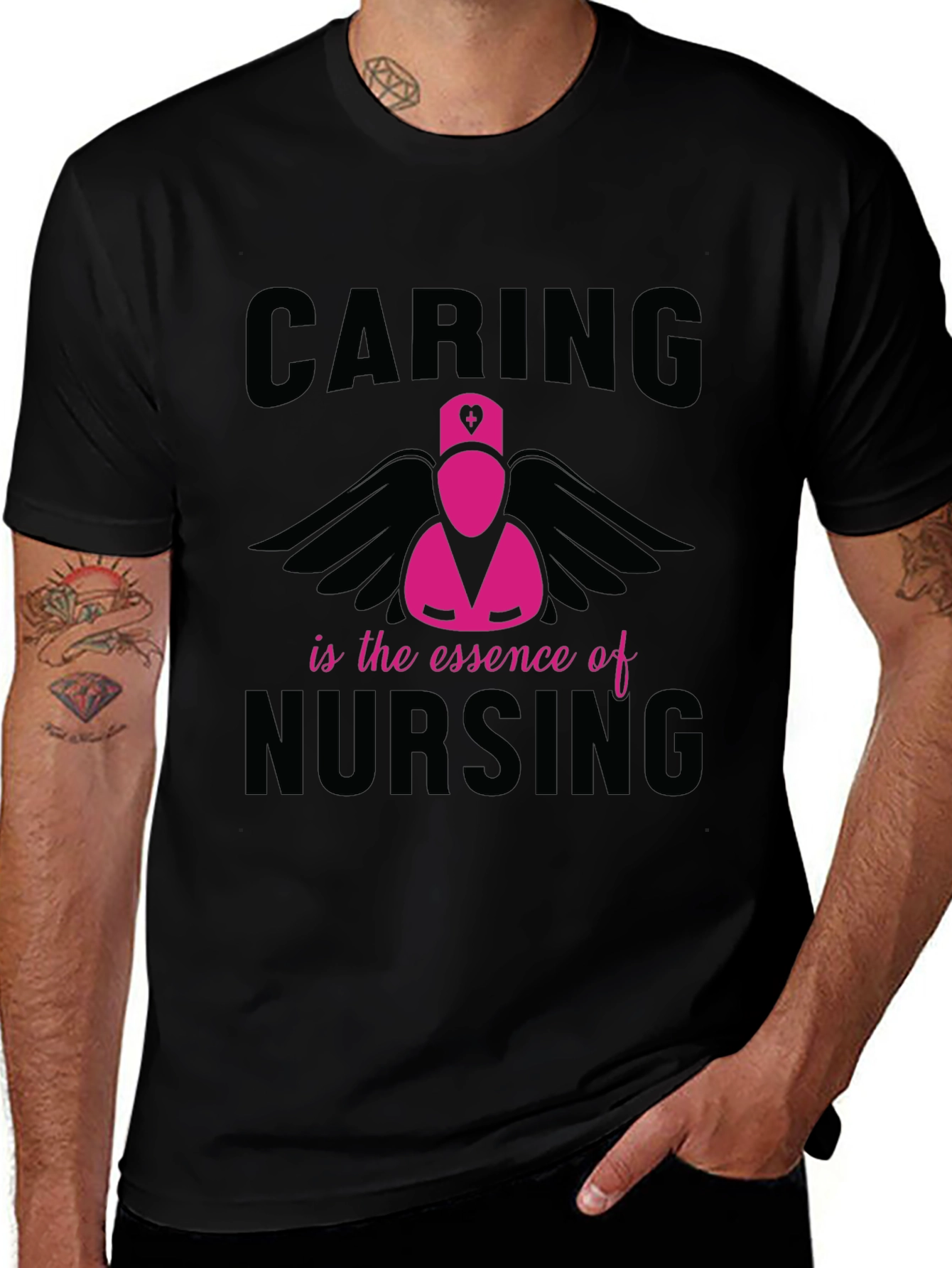 Caring is the Essence of Nursing Graphic T-Shirt