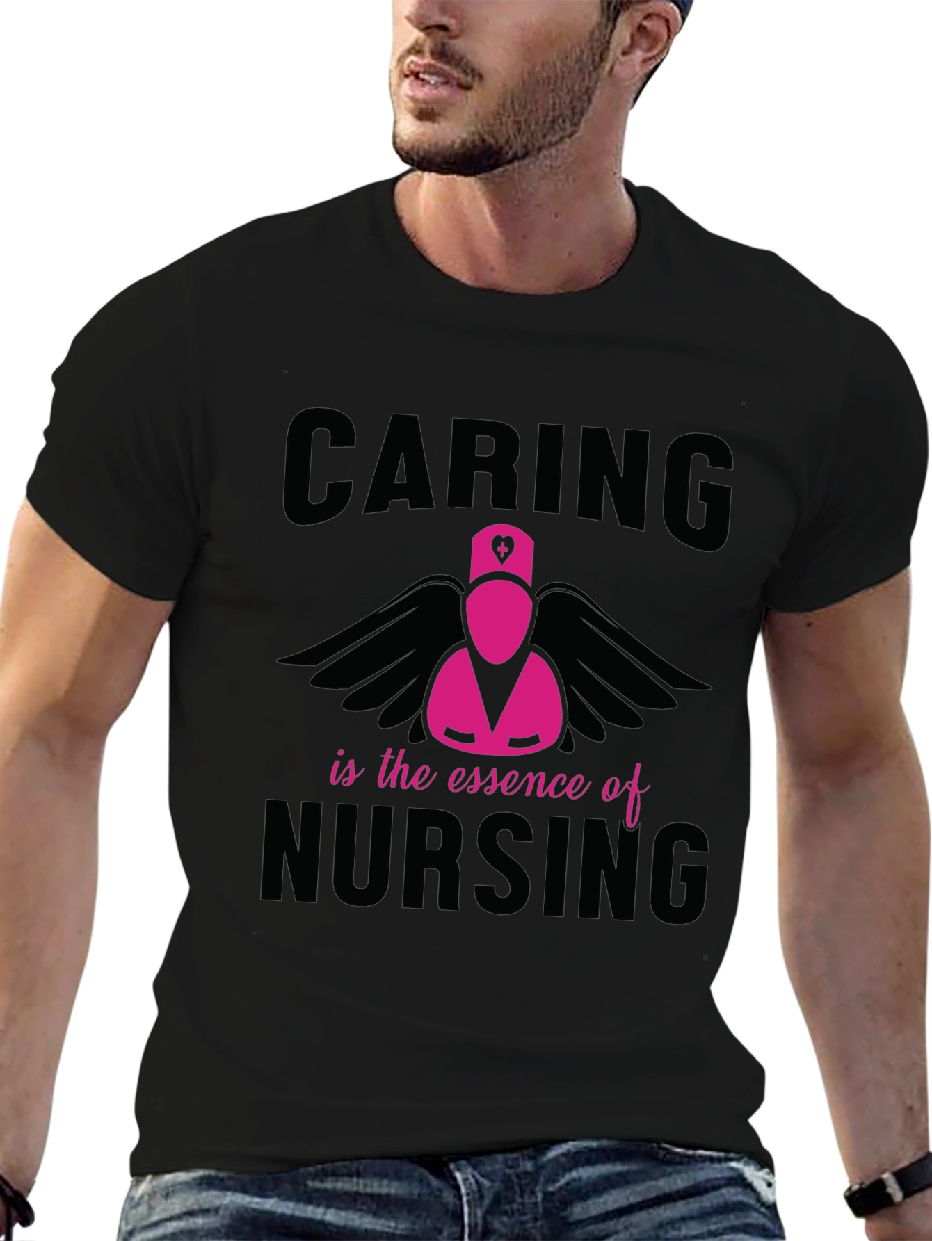 Caring is the Essence of Nursing Graphic T-Shirt