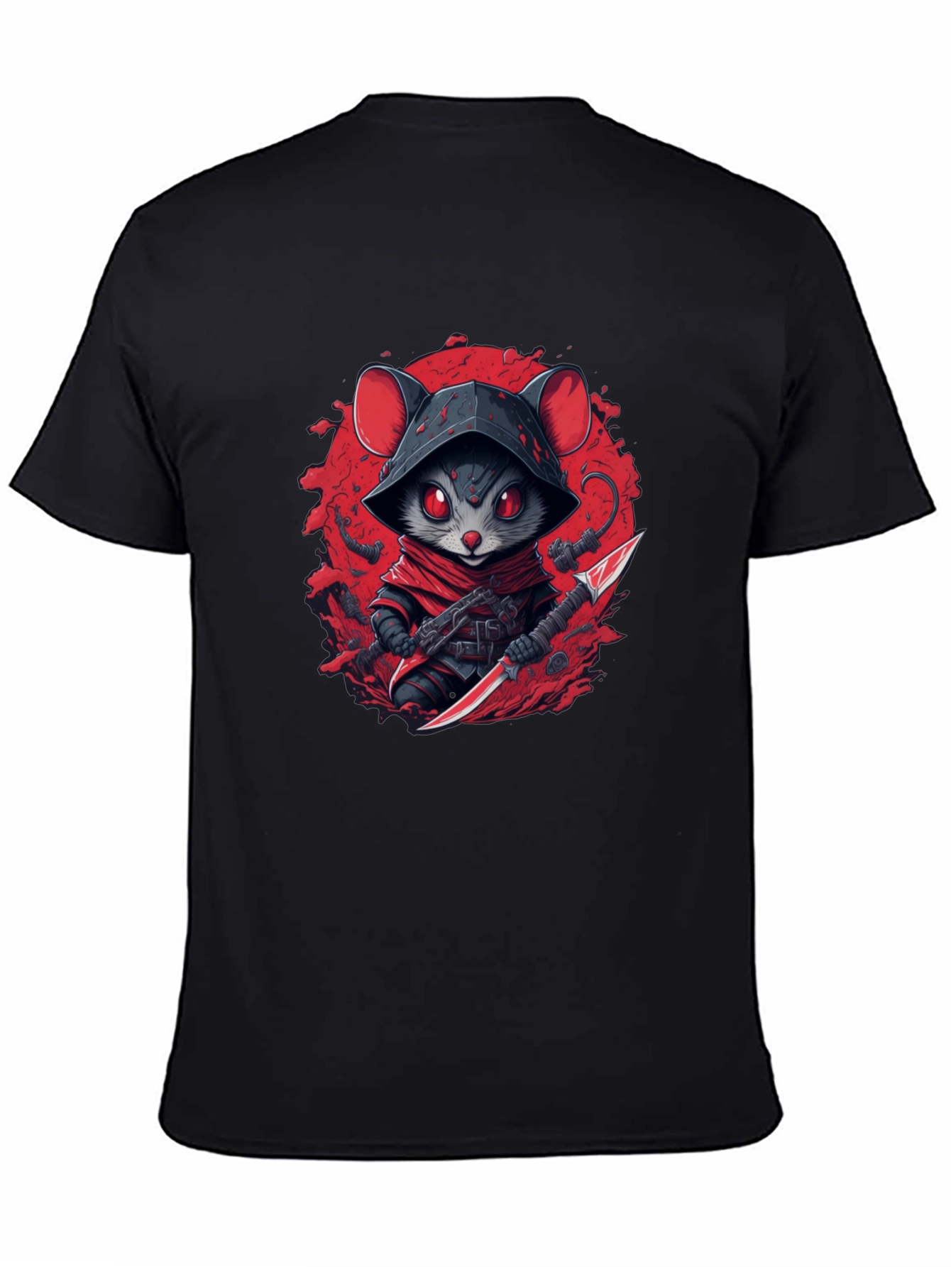 Ninja Mouse Graphic Tee - Cool Cartoon Animal T-Shirt