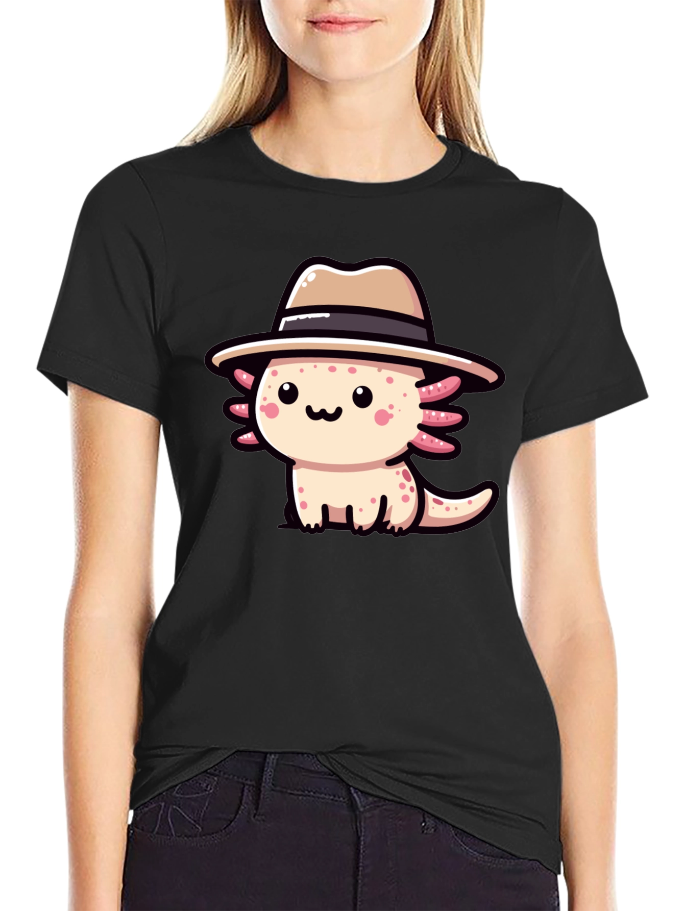 Axolotl Gangster T-Shirt - Cute Cartoon Tee