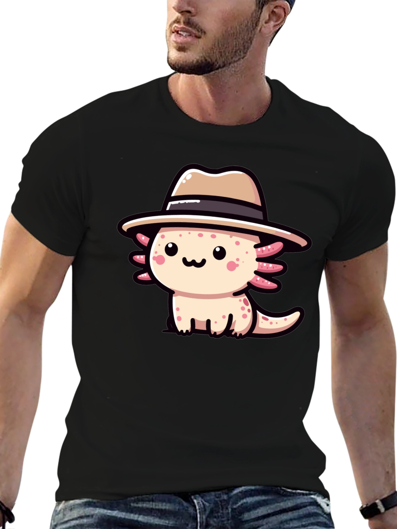 Axolotl Gangster T-Shirt - Cute Cartoon Tee
