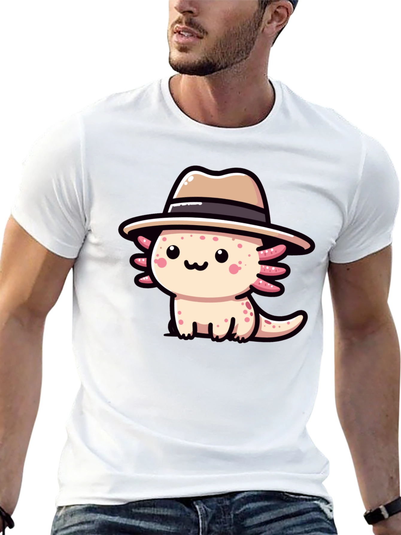 Axolotl Gangster T-Shirt - Cute Cartoon Tee