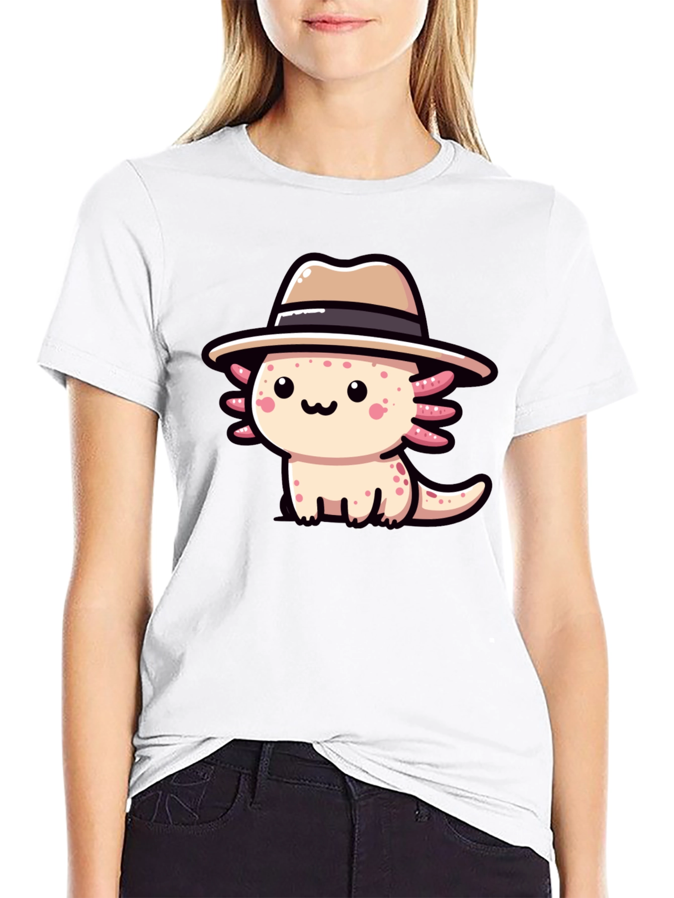 Axolotl Gangster T-Shirt - Cute Cartoon Tee