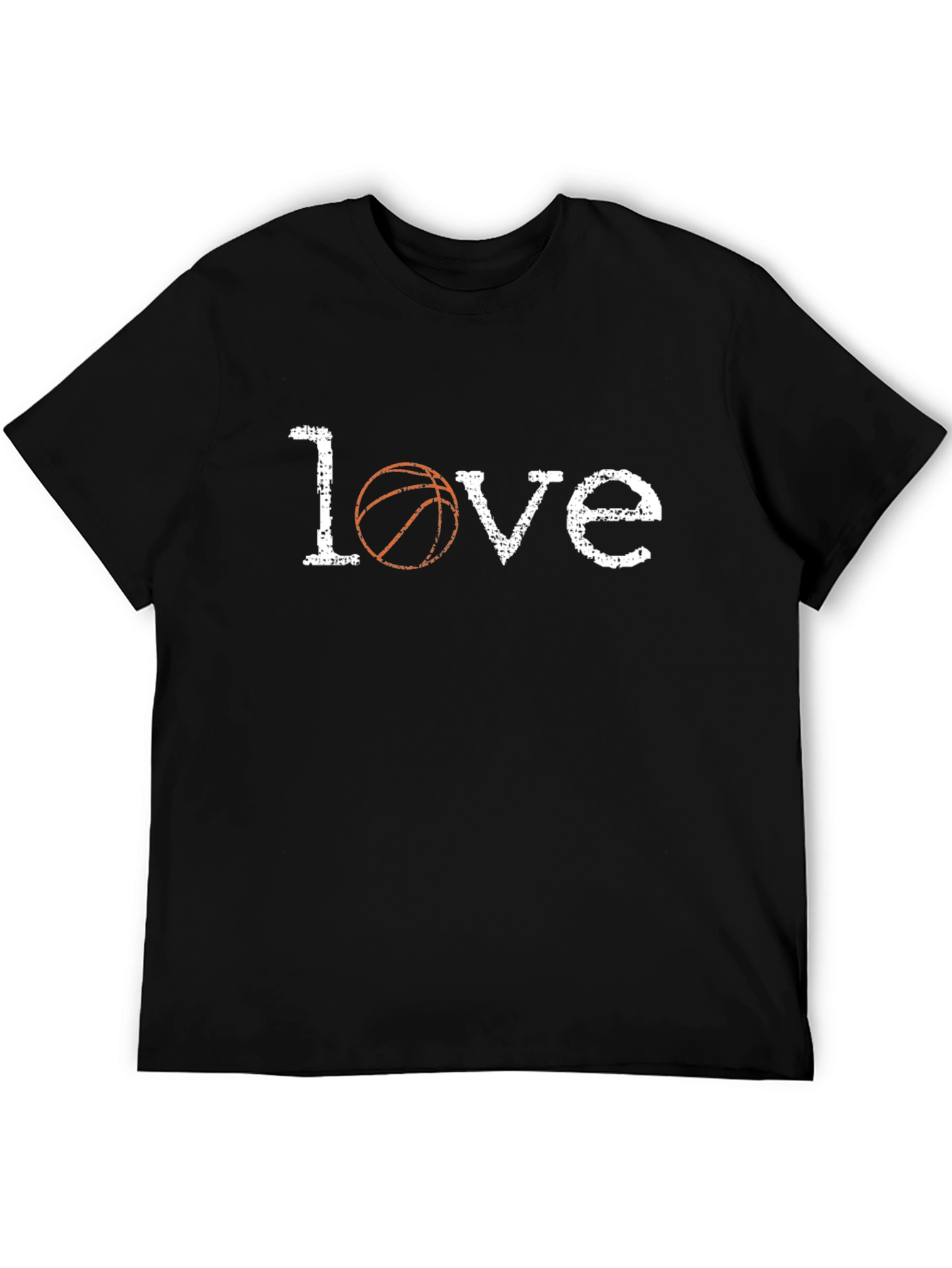 Basketball Love Graphic Tee - Black Cotton T-Shirt