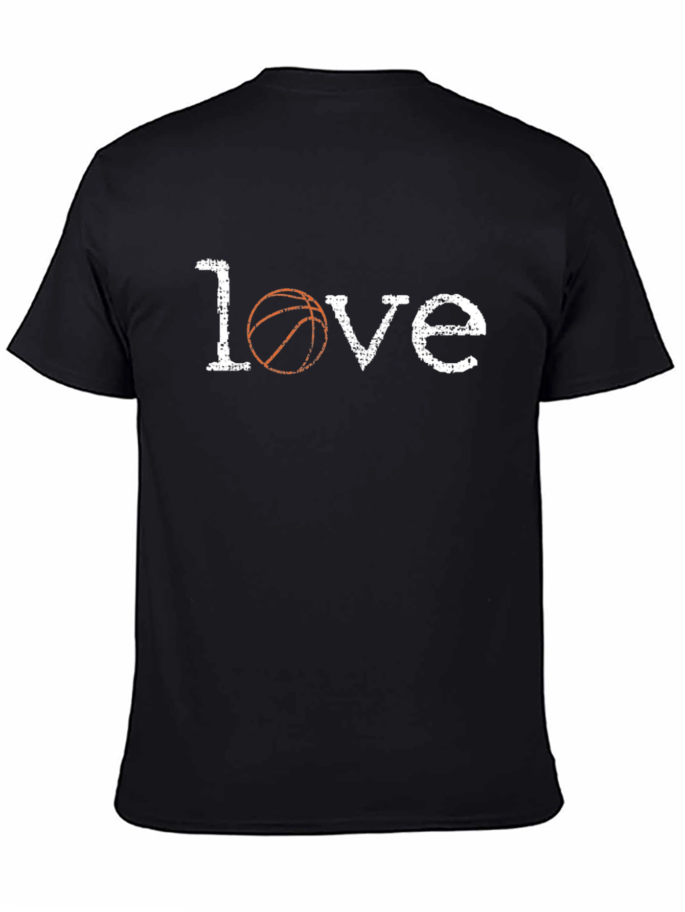 Basketball Love Graphic Tee - Black Cotton T-Shirt
