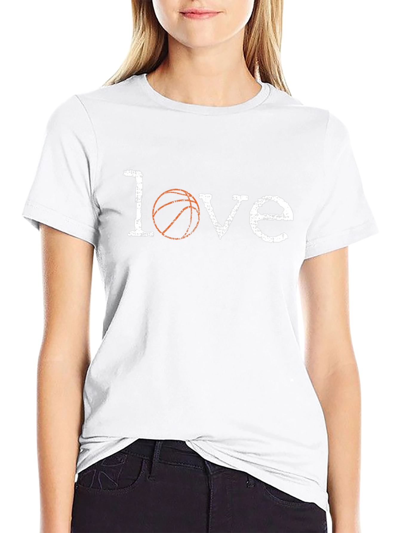 Basketball Love Graphic Tee - Black Cotton T-Shirt