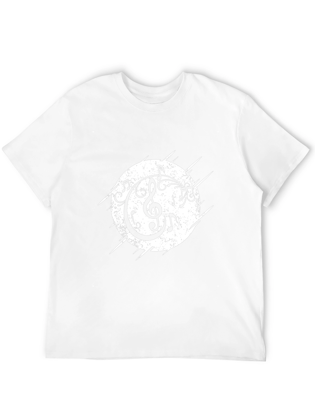 Musical Notes Graphic Black Tee