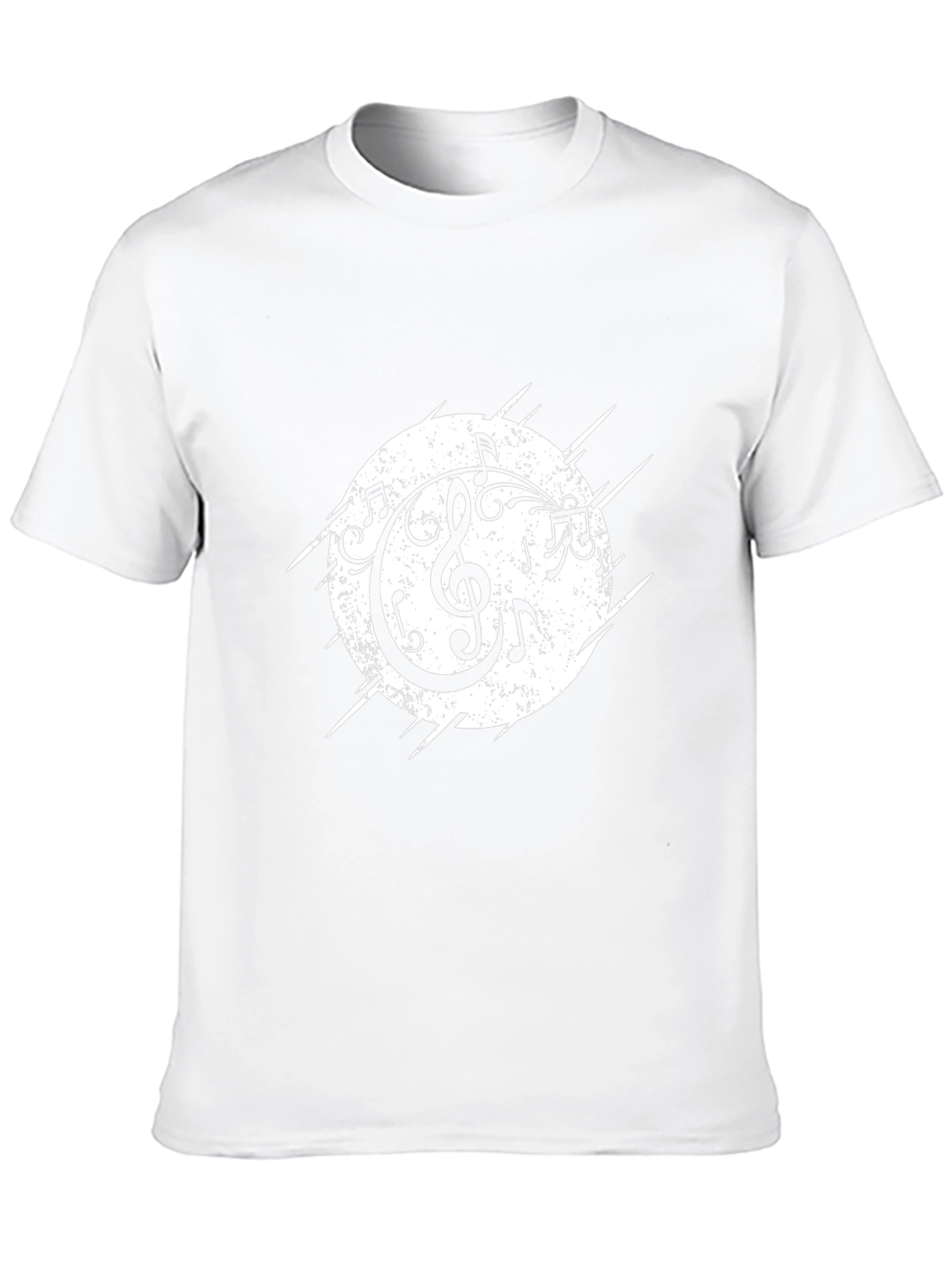 Musical Notes Graphic Black Tee