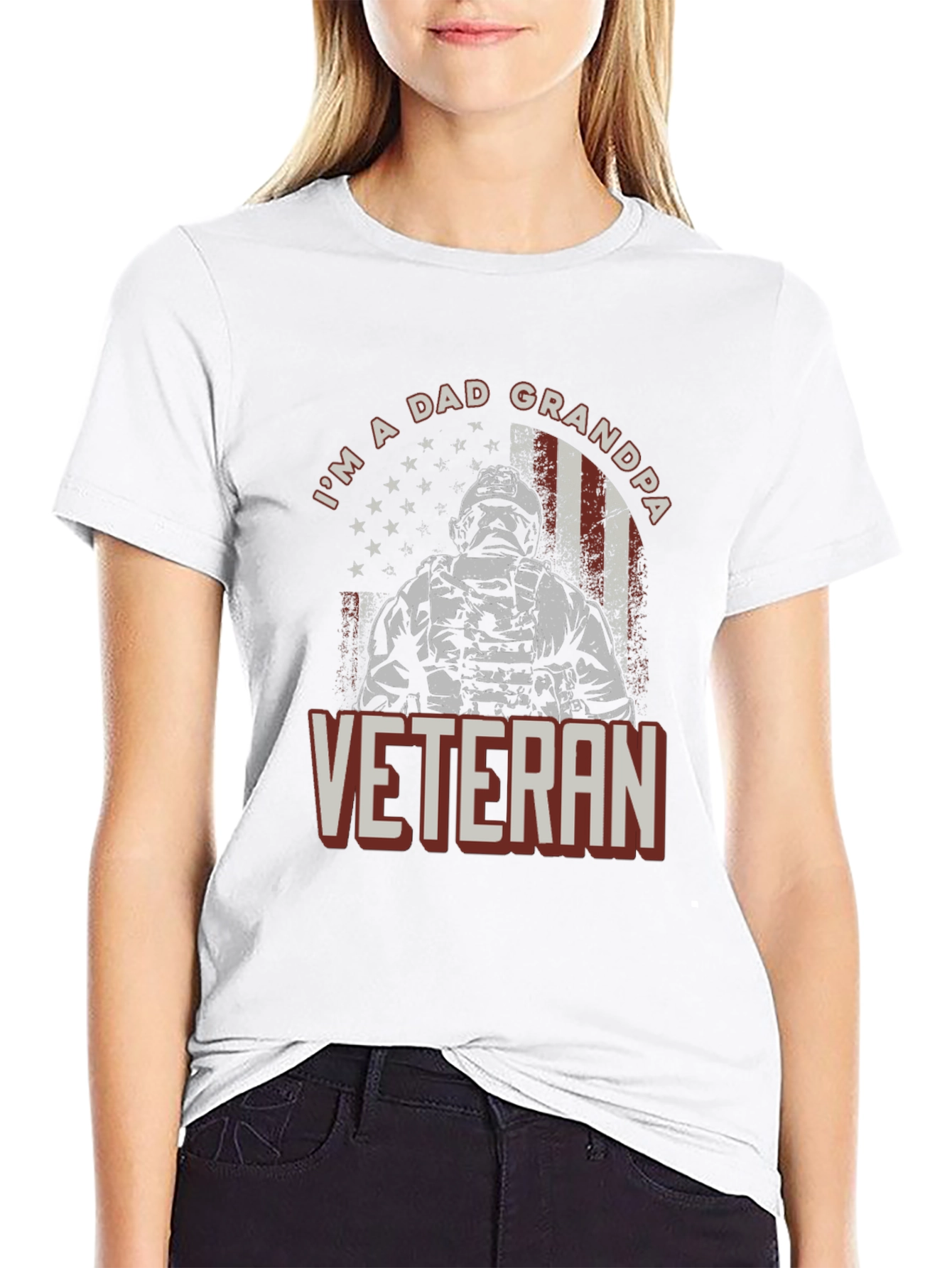 Im A Dad Grandpa Veteran Graphic Tee