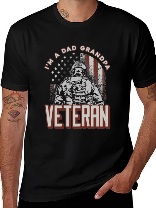 Im A Dad Grandpa Veteran Graphic Tee