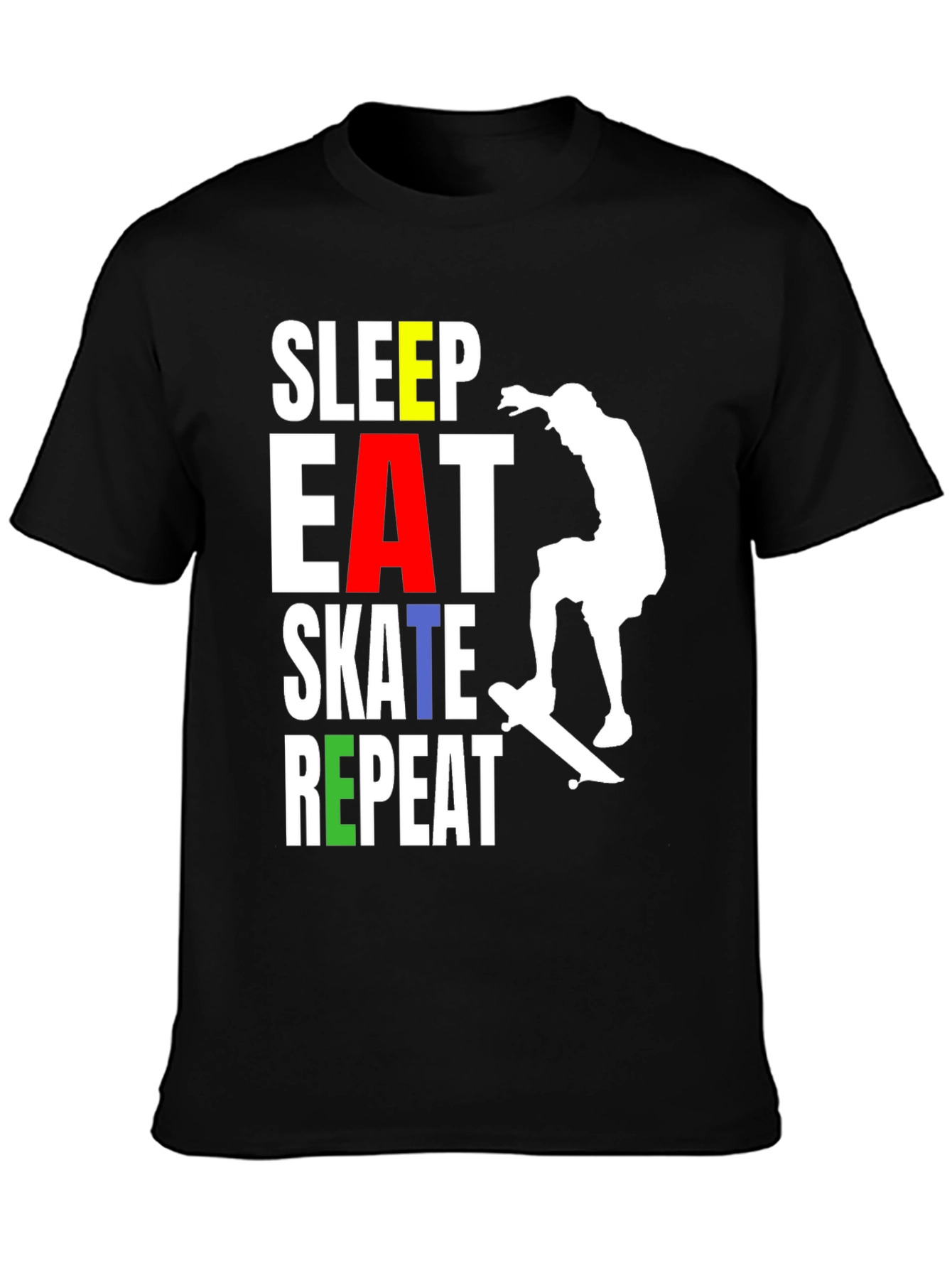 Skate Repeat T-Shirt - Stylish Skater Tee