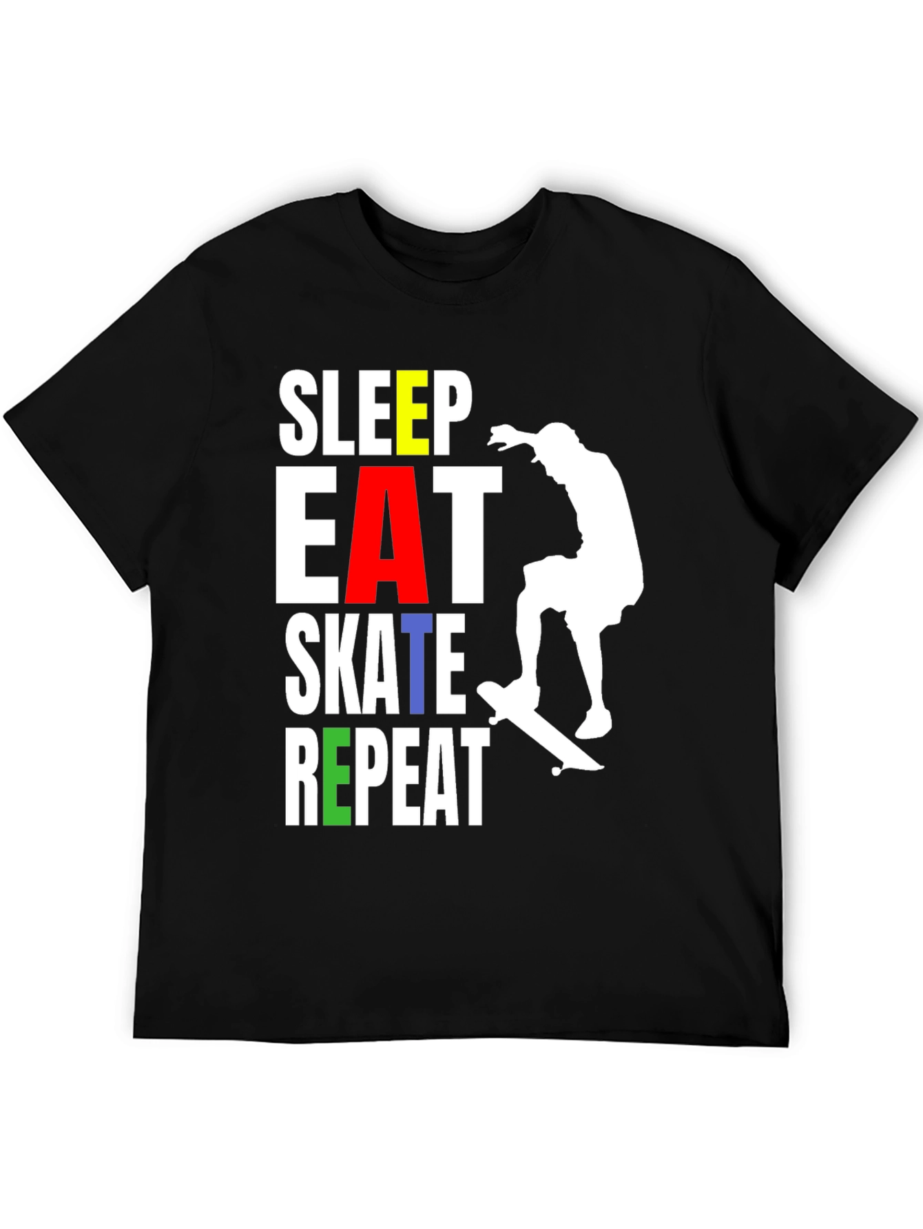 Skate Repeat T-Shirt - Stylish Skater Tee