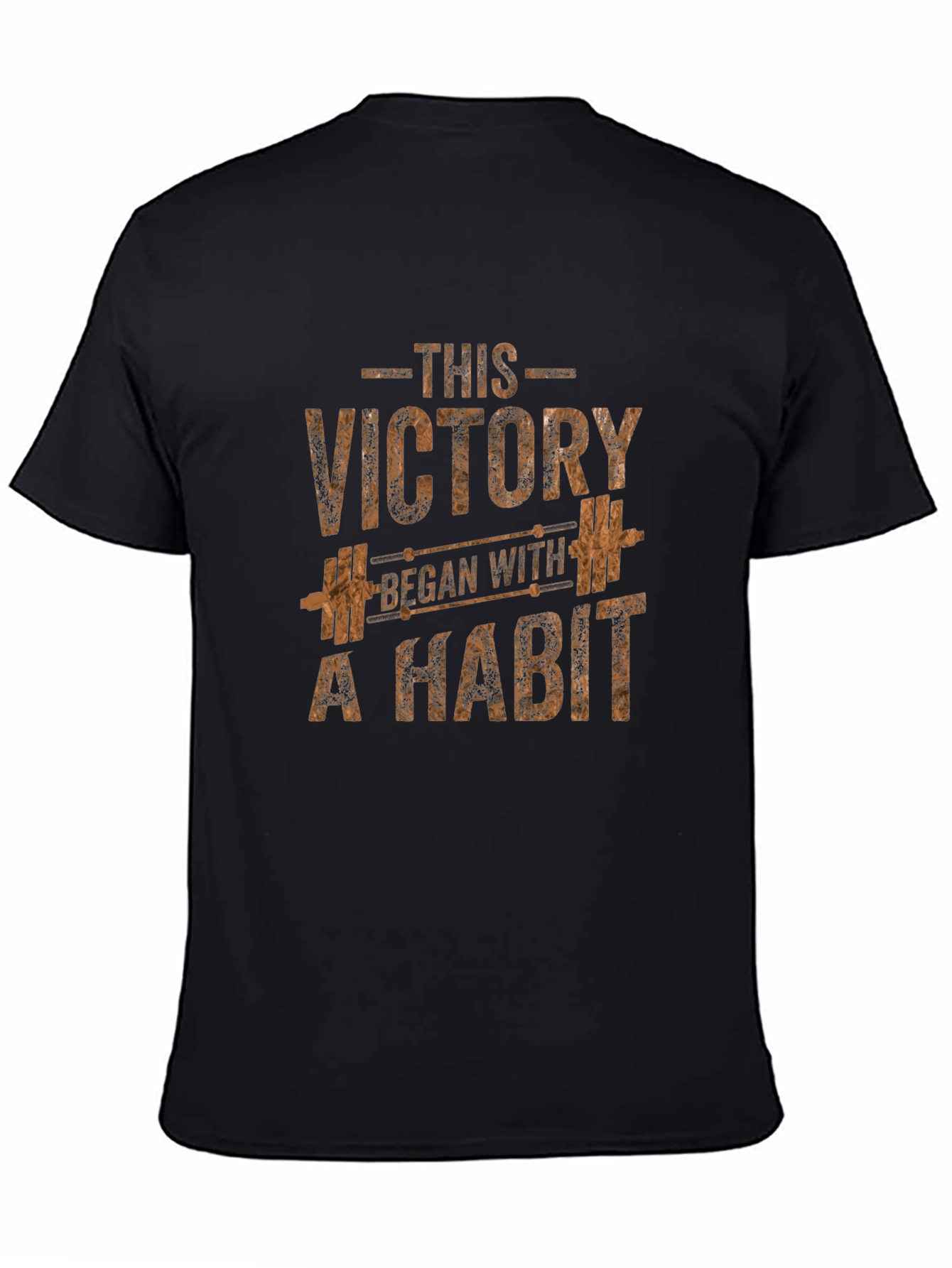 Motivational Gym T-Shirt: Victory Begins with Habit