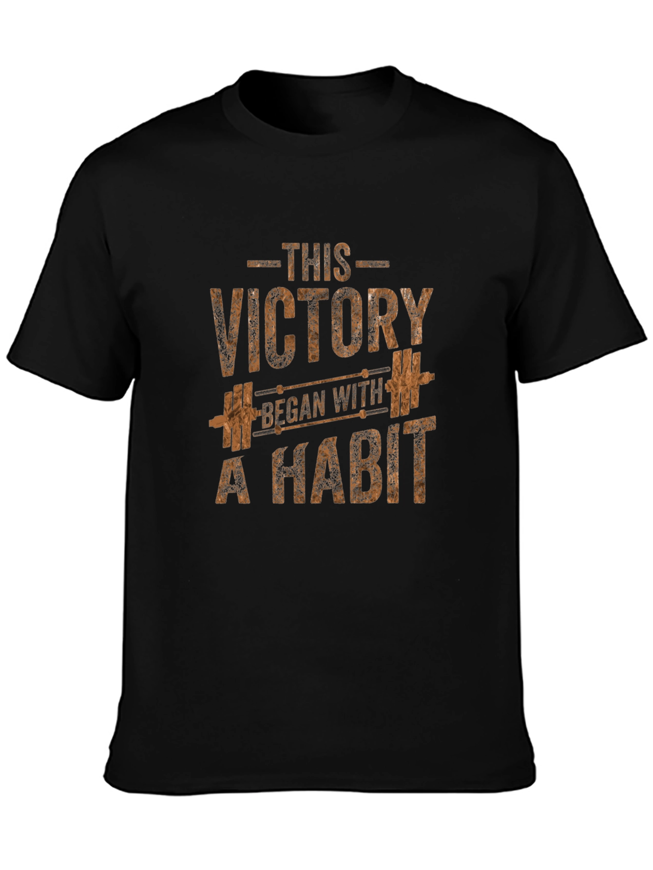 Motivational Gym T-Shirt: Victory Begins with Habit