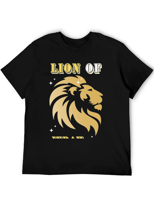 Lion of Judah Graphic Tee - Black Cotton Blend