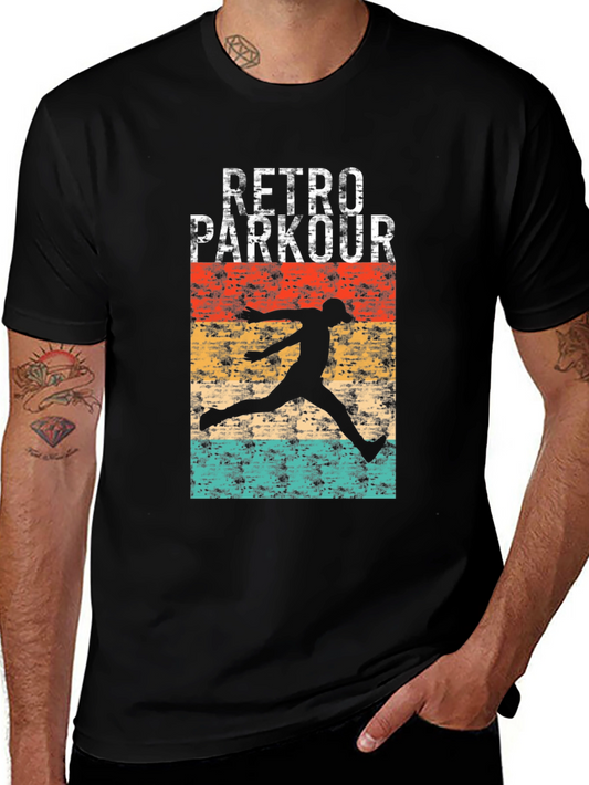 Retro Parkour T-Shirt - Vintage Athlete Design