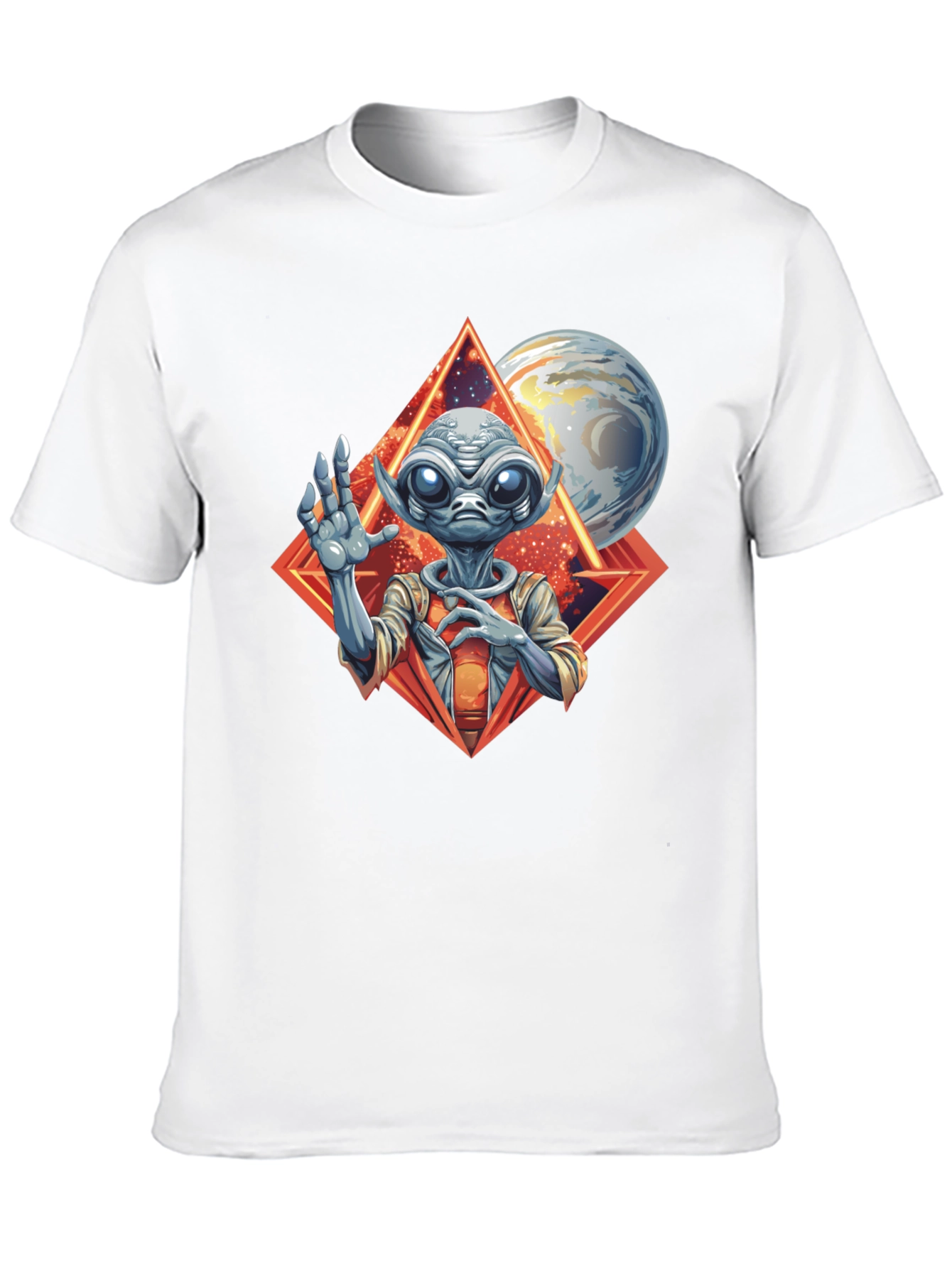 Alien Graphic Print Black T-Shirt