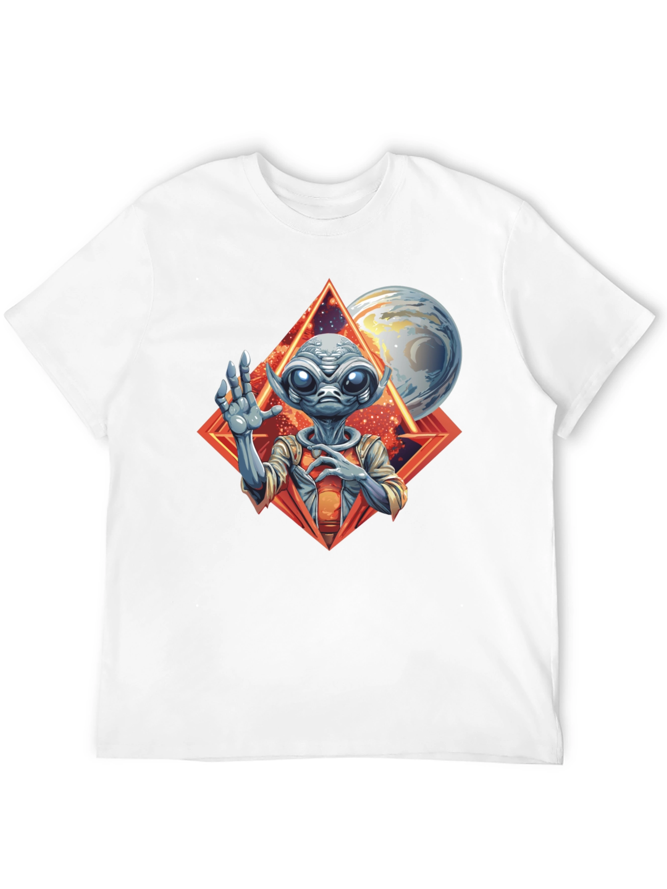 Alien Graphic Print Black T-Shirt