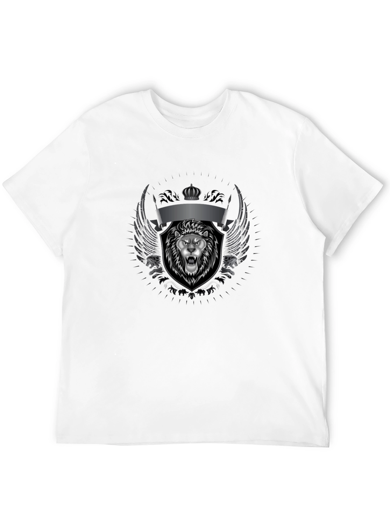 Lion Crest Graphic Black T-Shirt