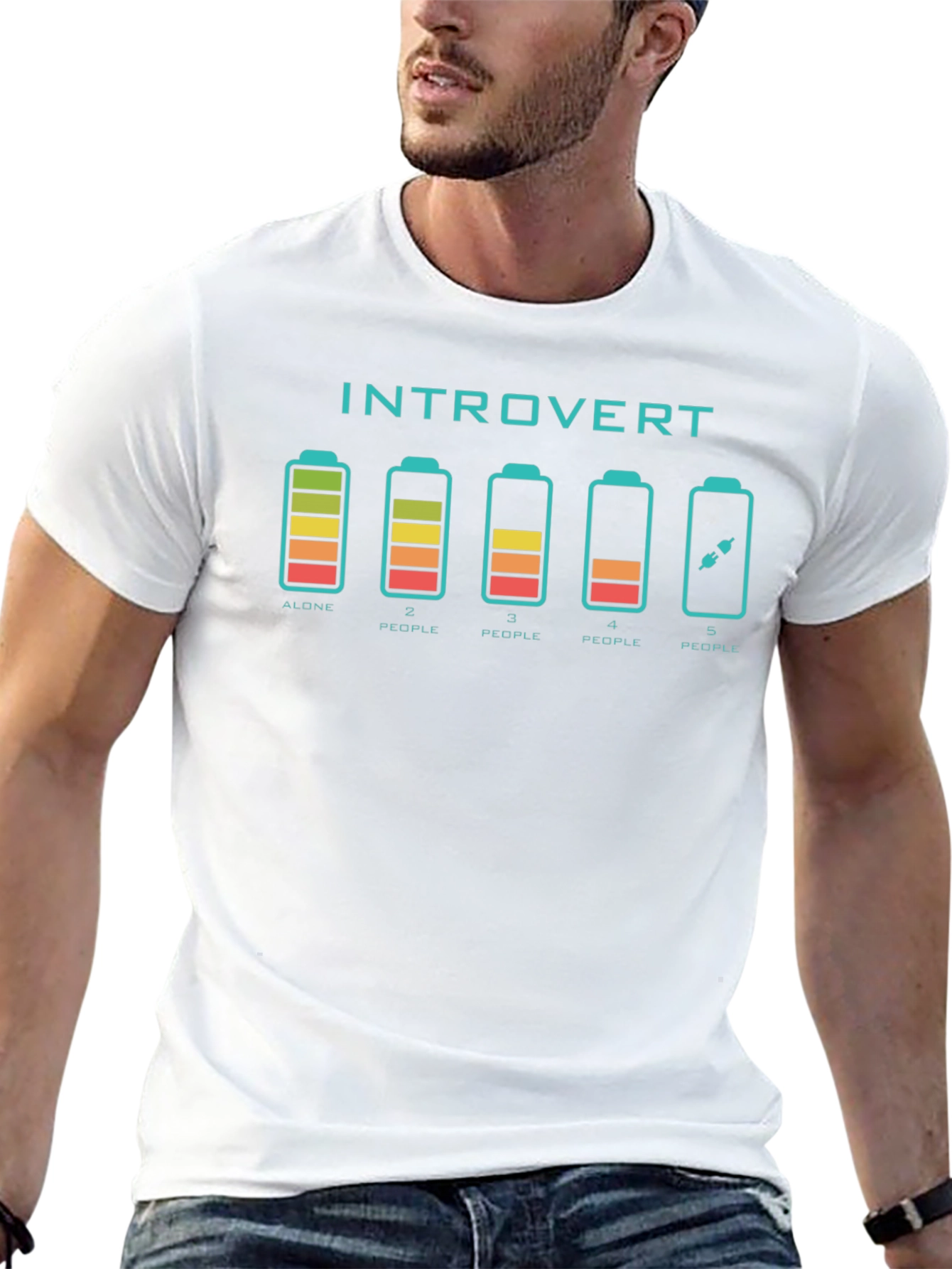 Introvert Battery Graphic T-Shirt
