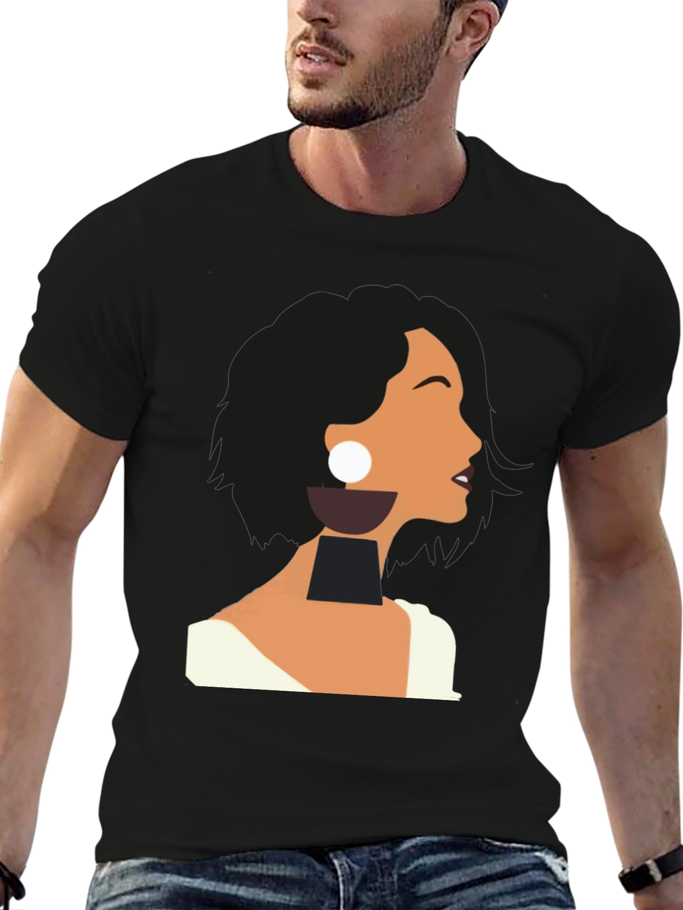 Abstract Woman Graphic Tee - Modern Art T-Shirt