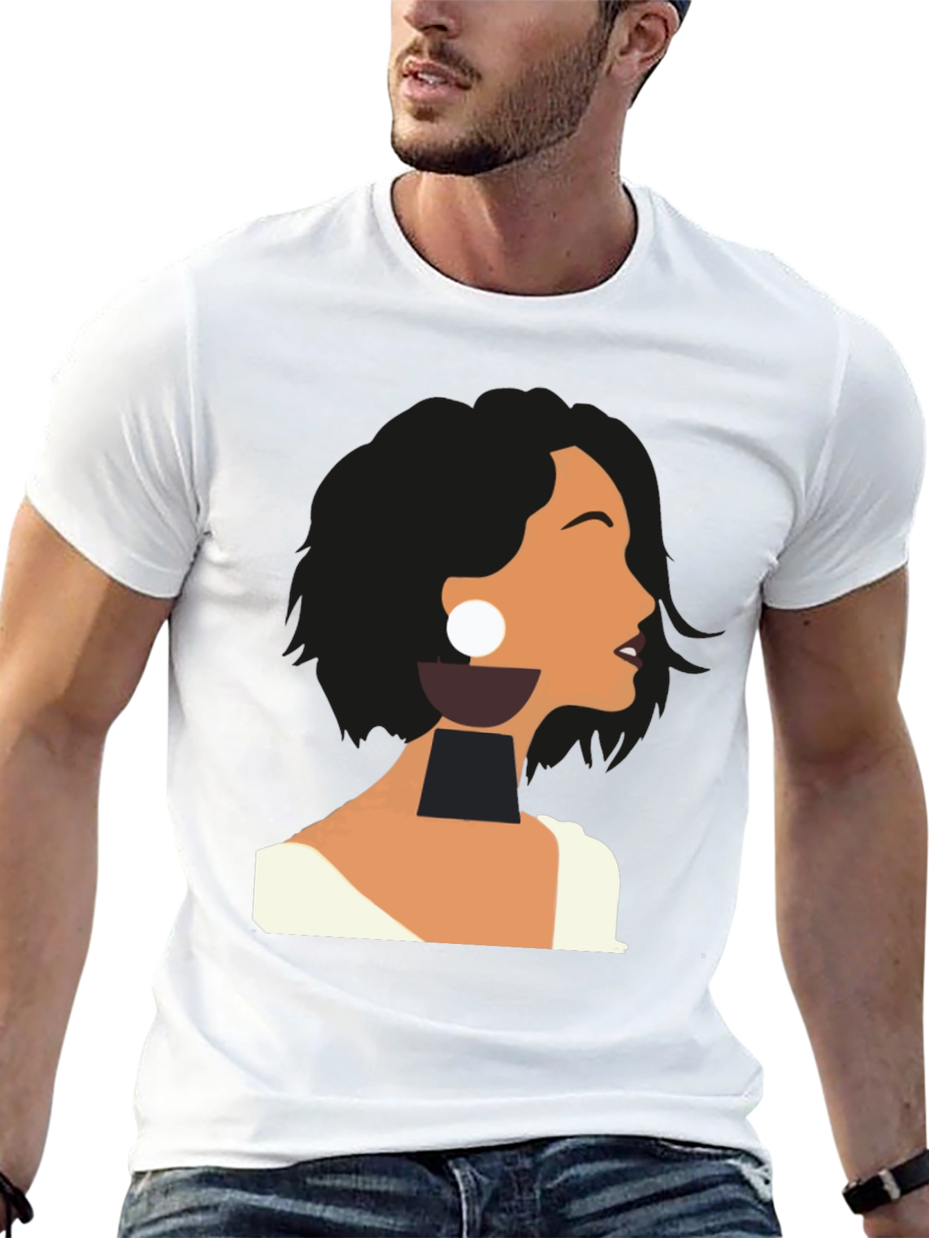 Abstract Woman Graphic Tee - Modern Art T-Shirt