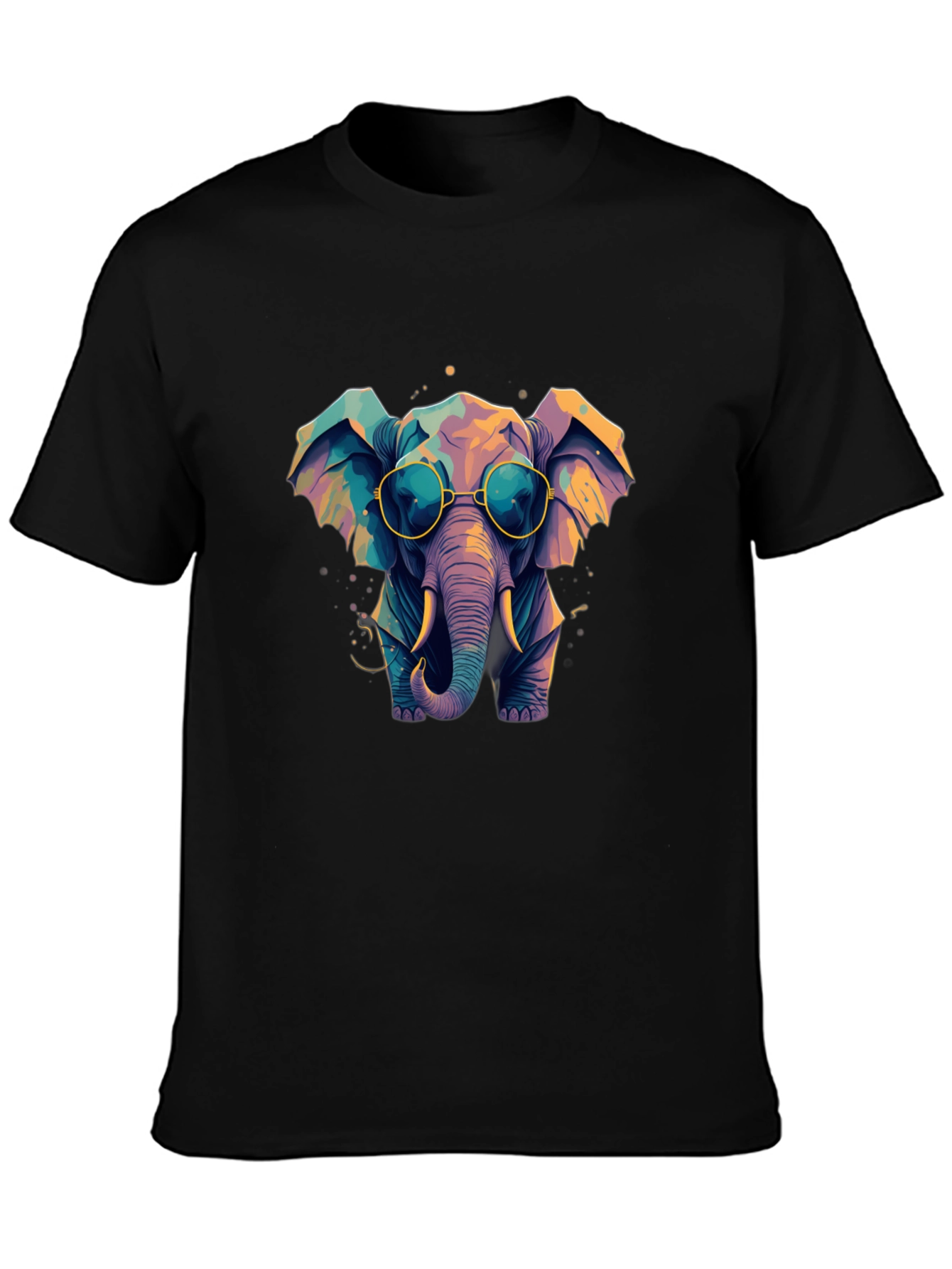 Cool Elephant Graphic Tee - Black