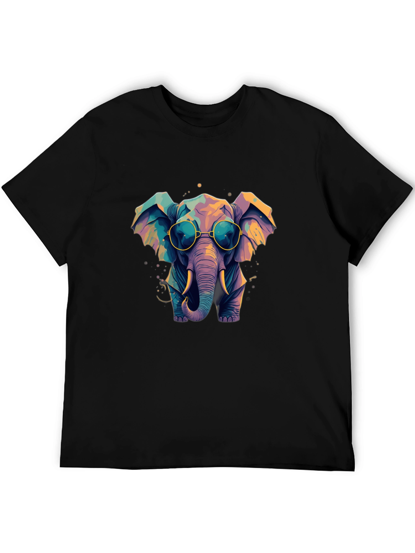 Cool Elephant Graphic Tee - Black
