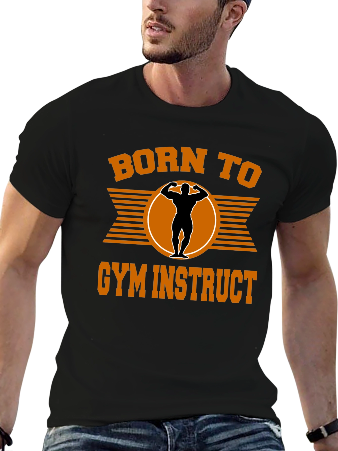 Born To Gym Instruct Black T-Shirt
