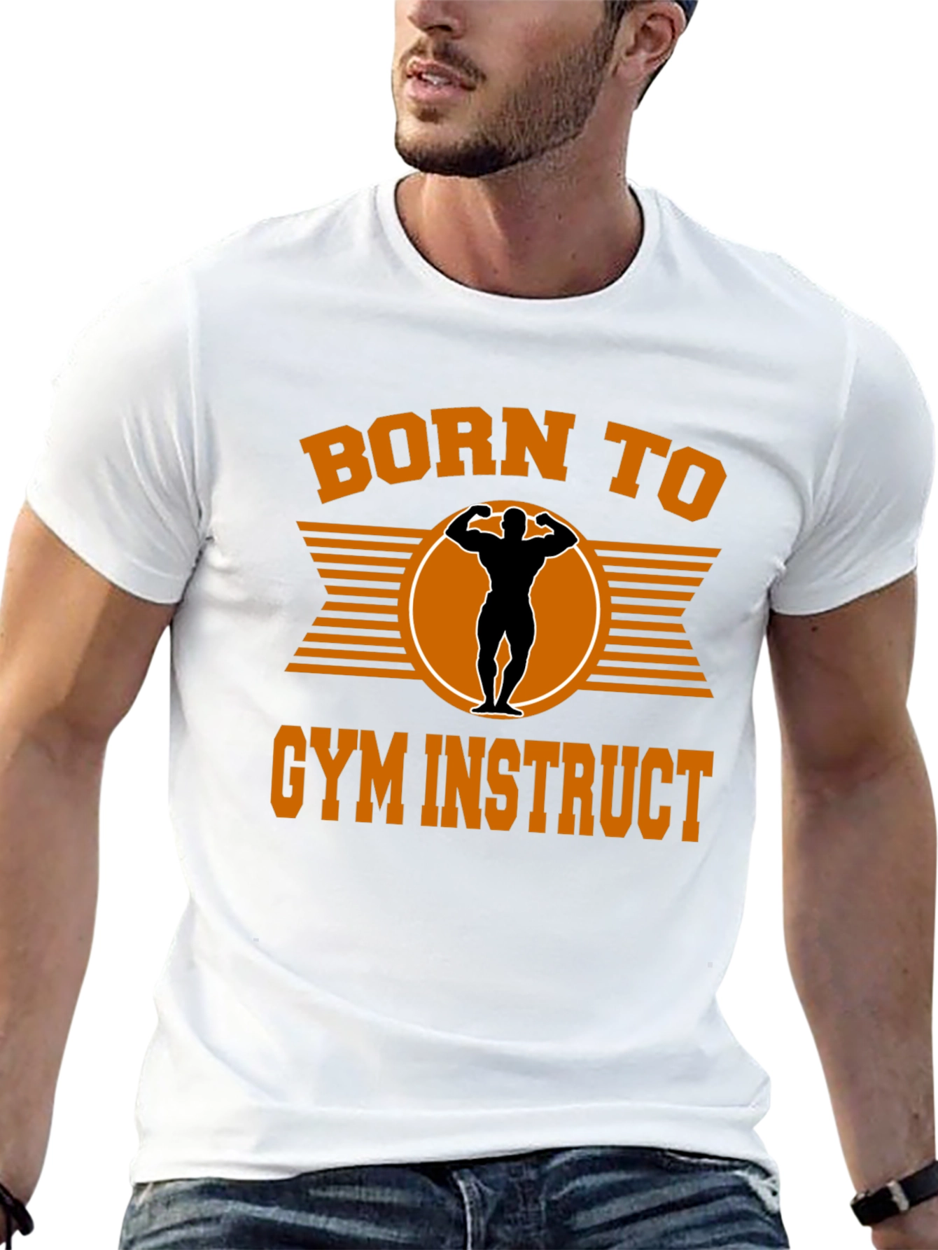 Born To Gym Instruct Black T-Shirt