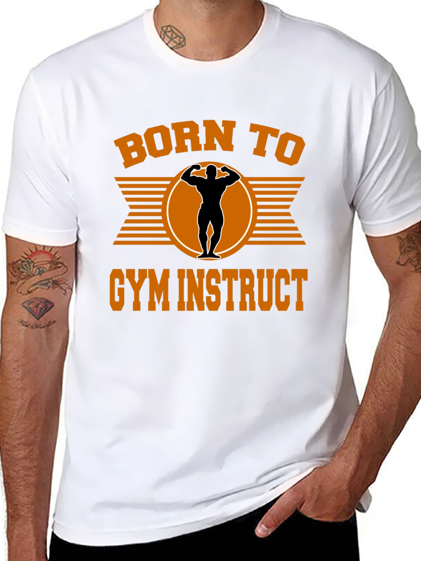 Born To Gym Instruct Black T-Shirt
