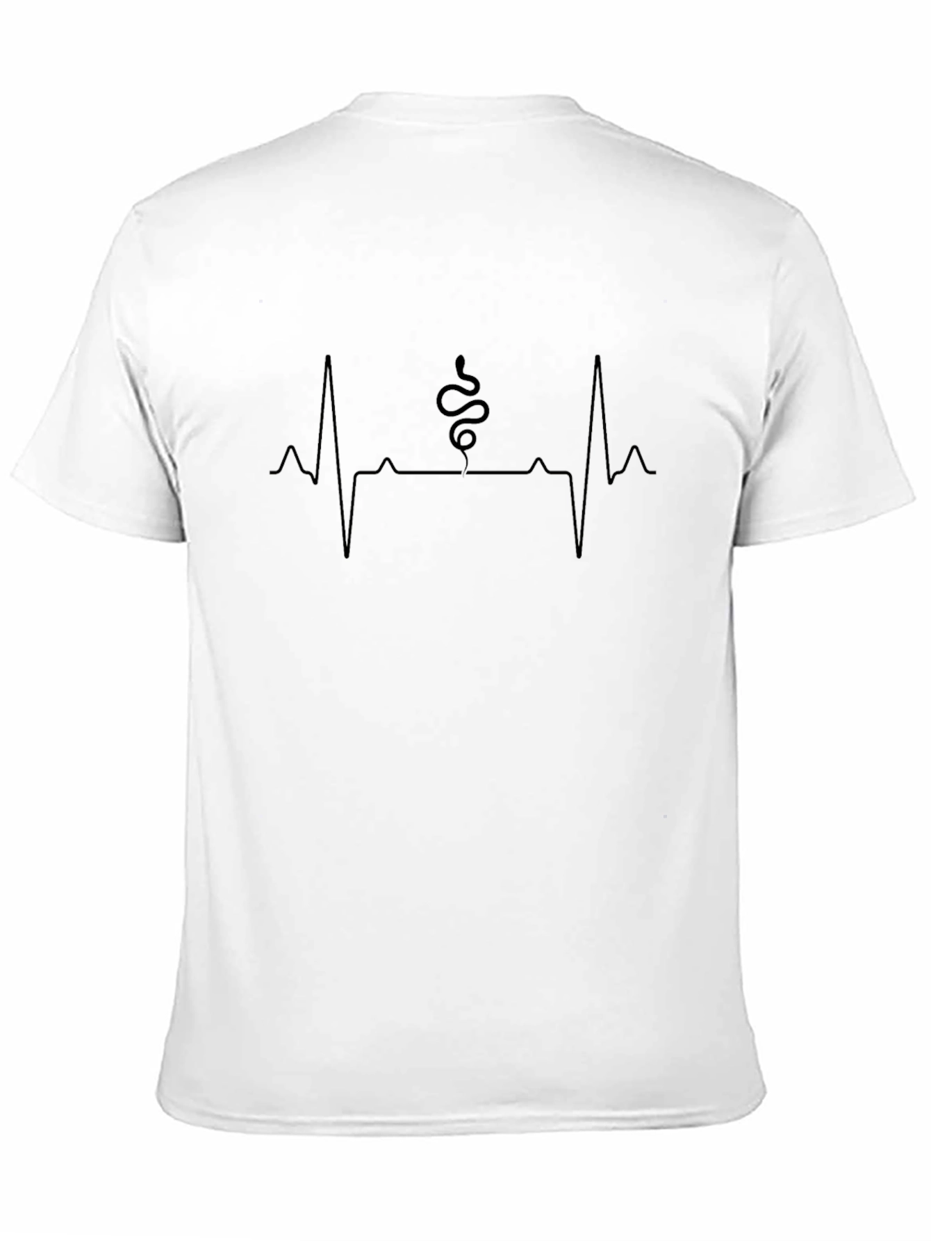Snake Heartbeat Graphic Tee - Cool Serpent Design