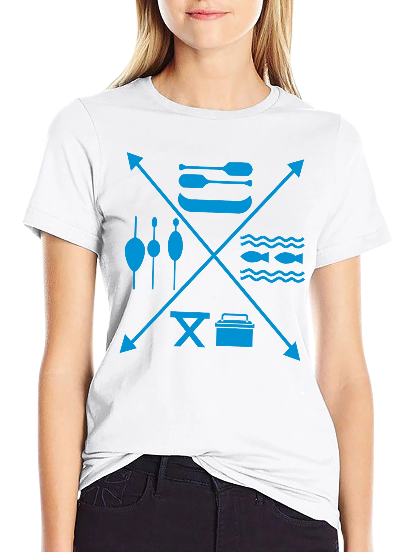 Fishing & Outdoor Adventure Graphic Tee - Black