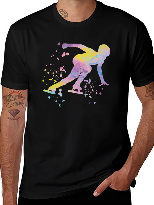 Speed Skater Graphic Tee - Stylish Mens T-Shirt