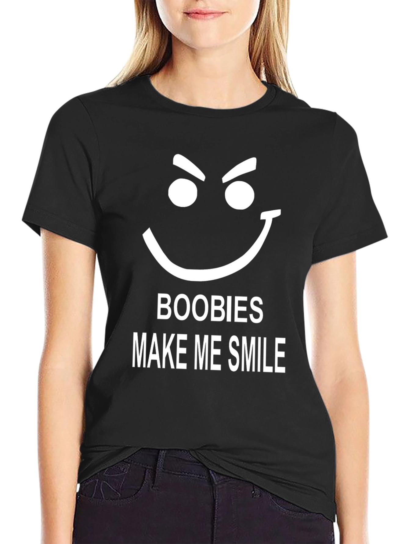 Boobies Make Me Smile Graphic Tee