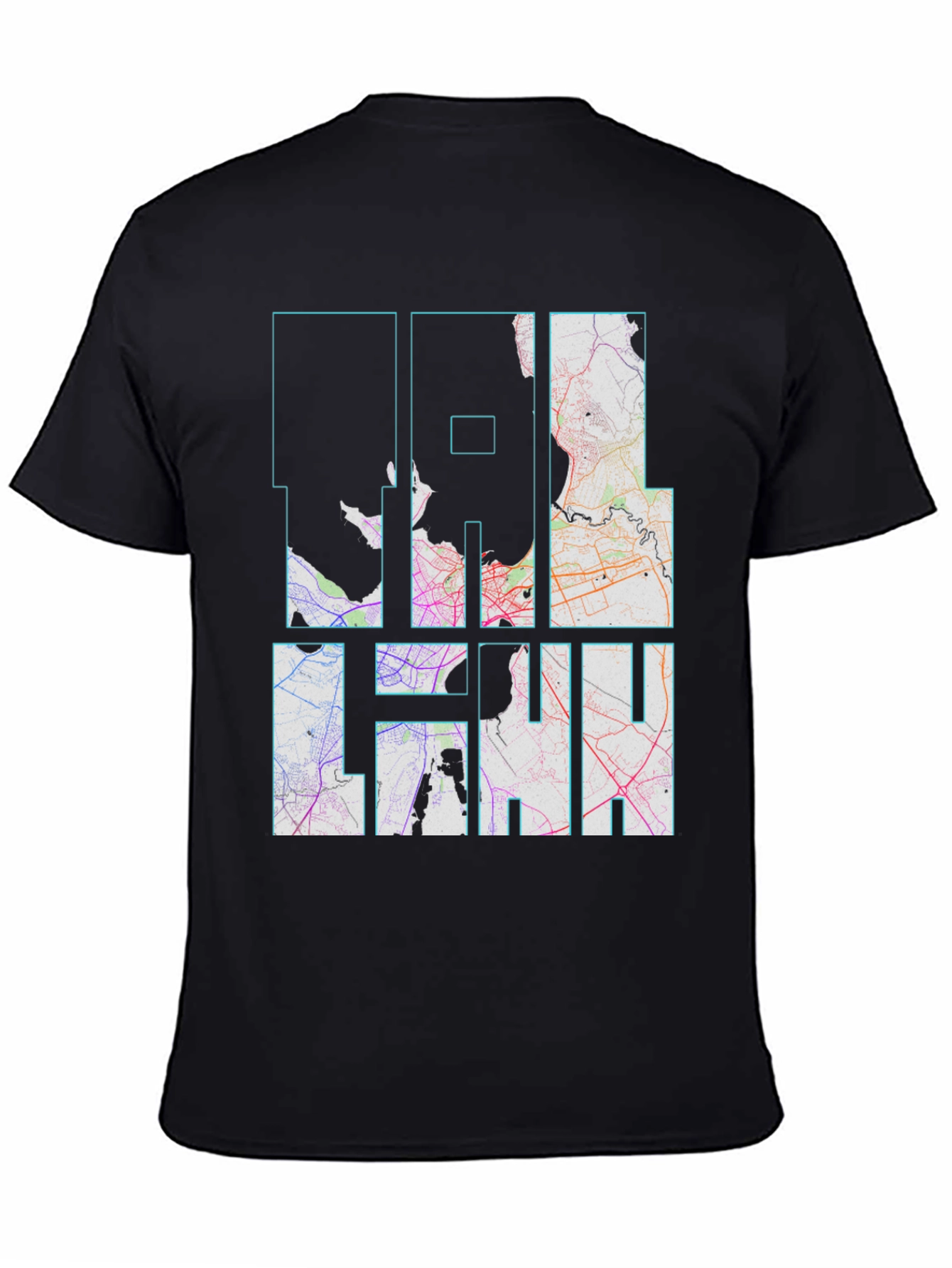 Coolhan City Map Black T-Shirt