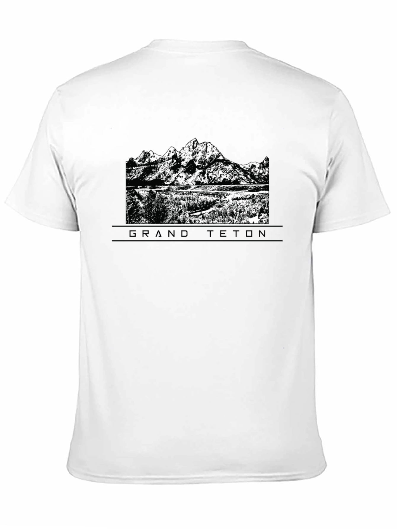 Grand Teton Graphic Tee - Black Cotton Comfort