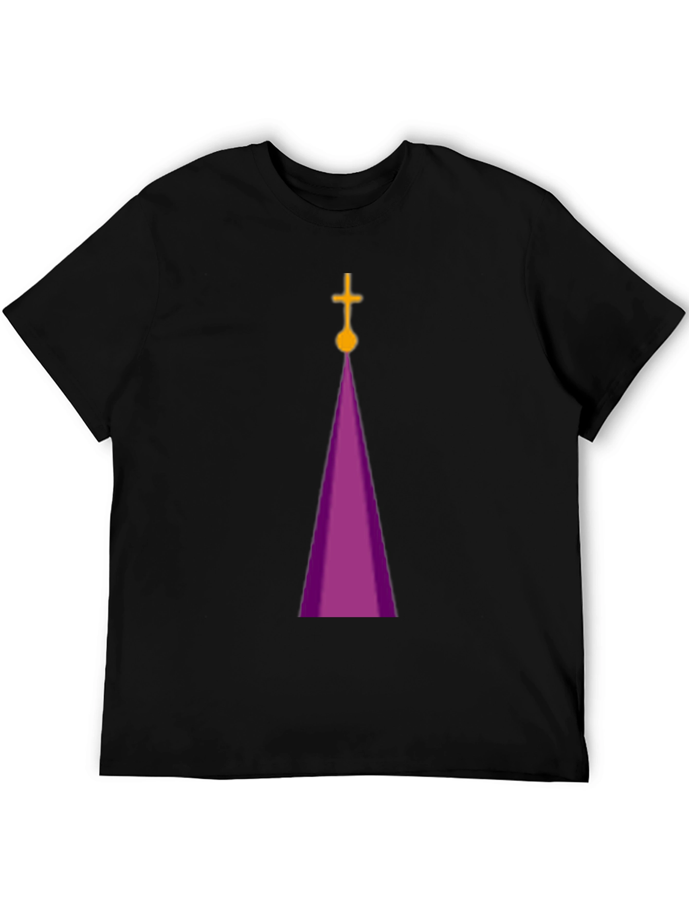 Purple Cathedral Graphic Black T-Shirt