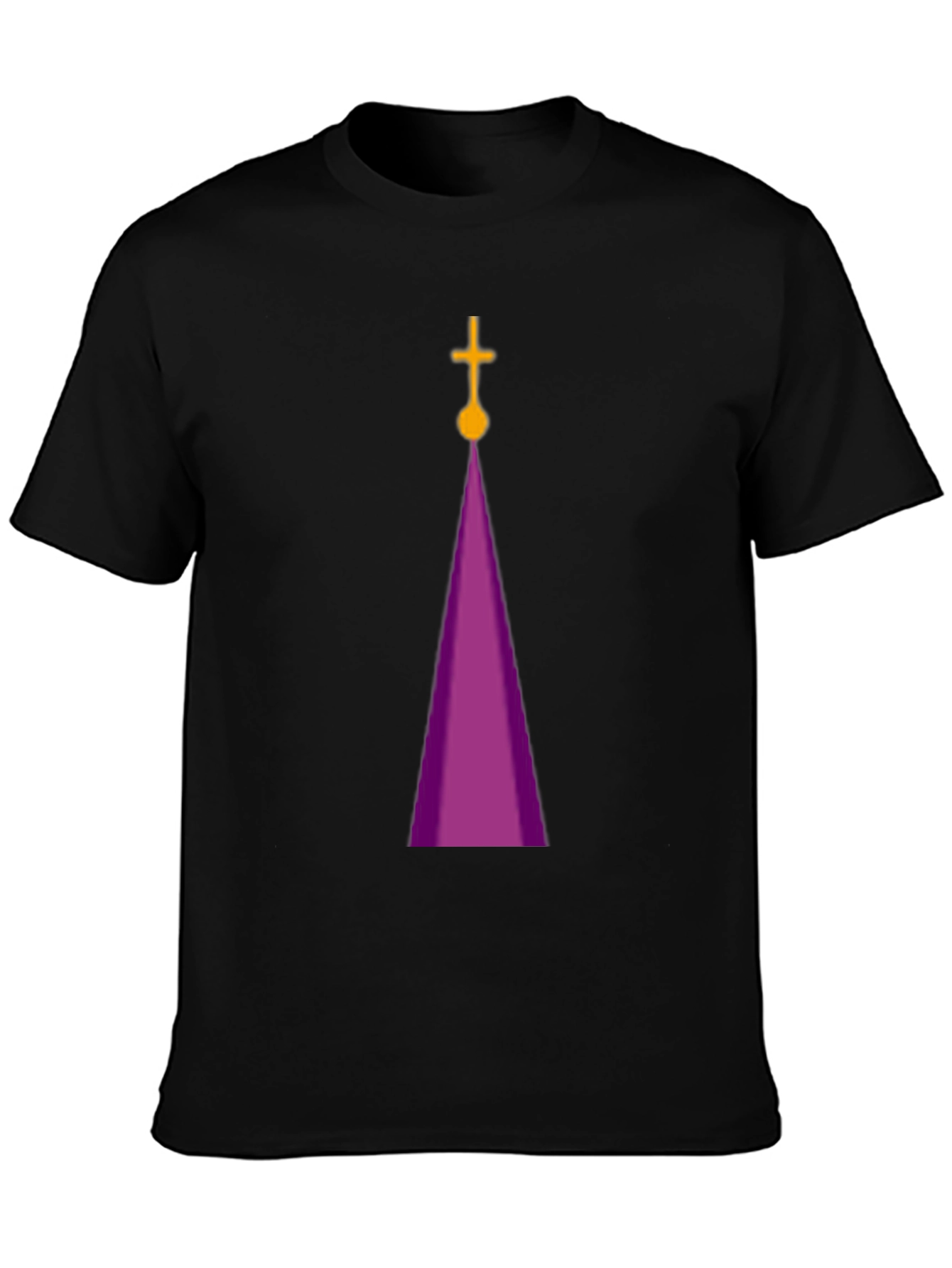 Purple Cathedral Graphic Black T-Shirt