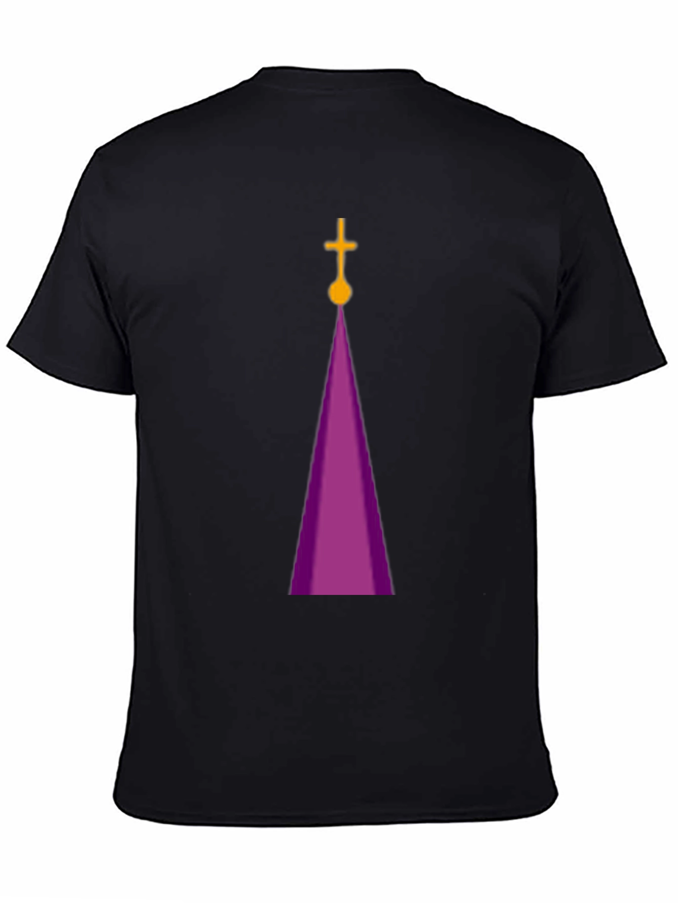 Purple Cathedral Graphic Black T-Shirt