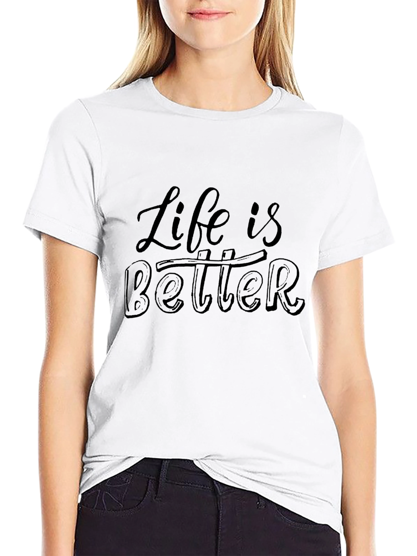 Life is Better Graphic Tee - Stylish Black T-Shirt
