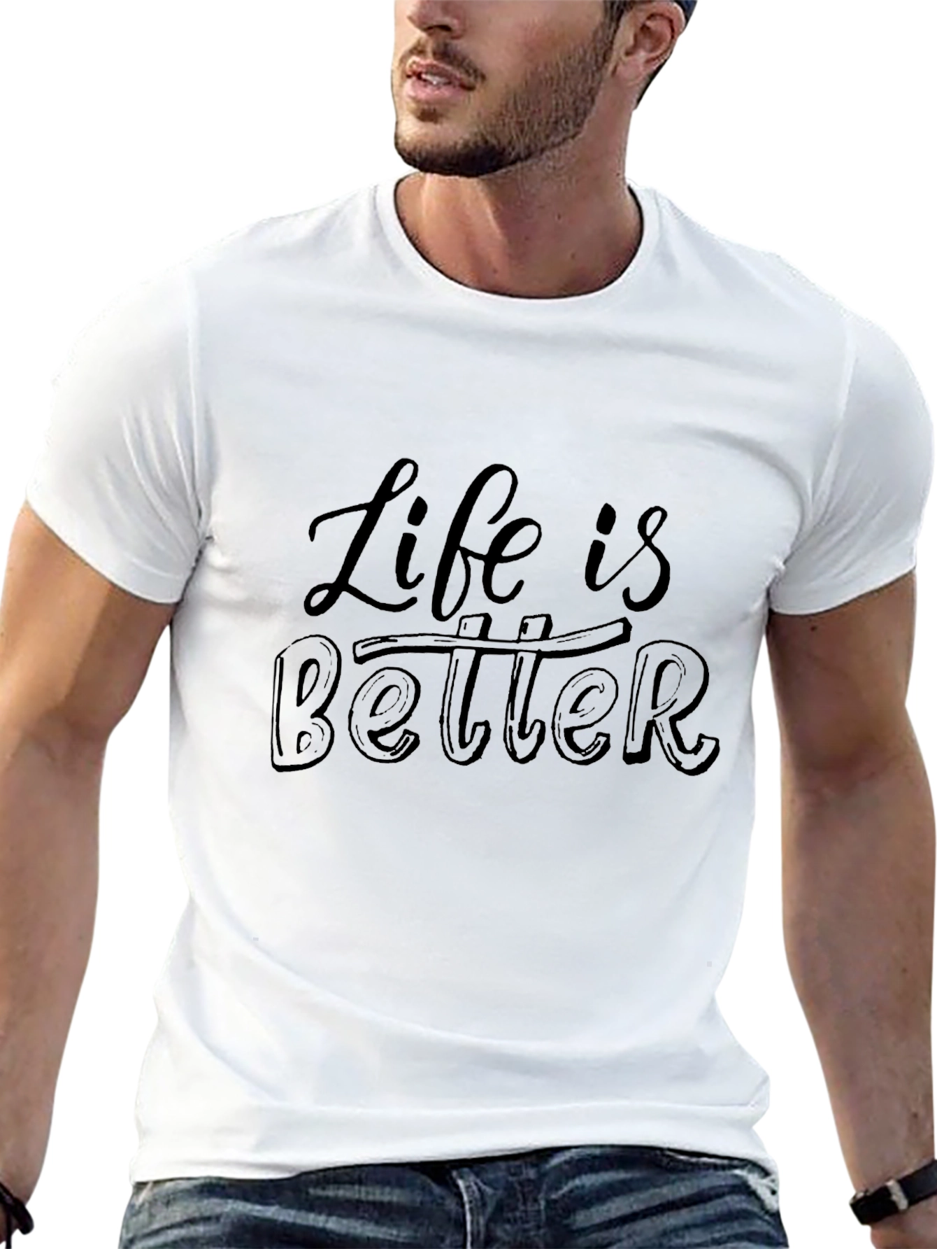 Life is Better Graphic Tee - Stylish Black T-Shirt