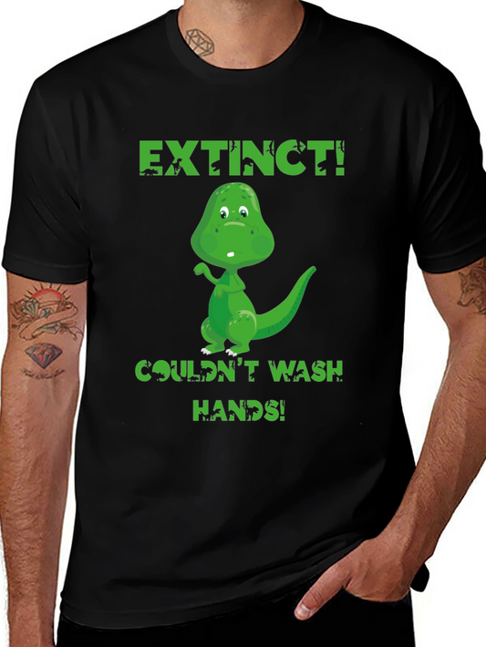 Extinct Dinosaur Wash Hands Graphic T-Shirt