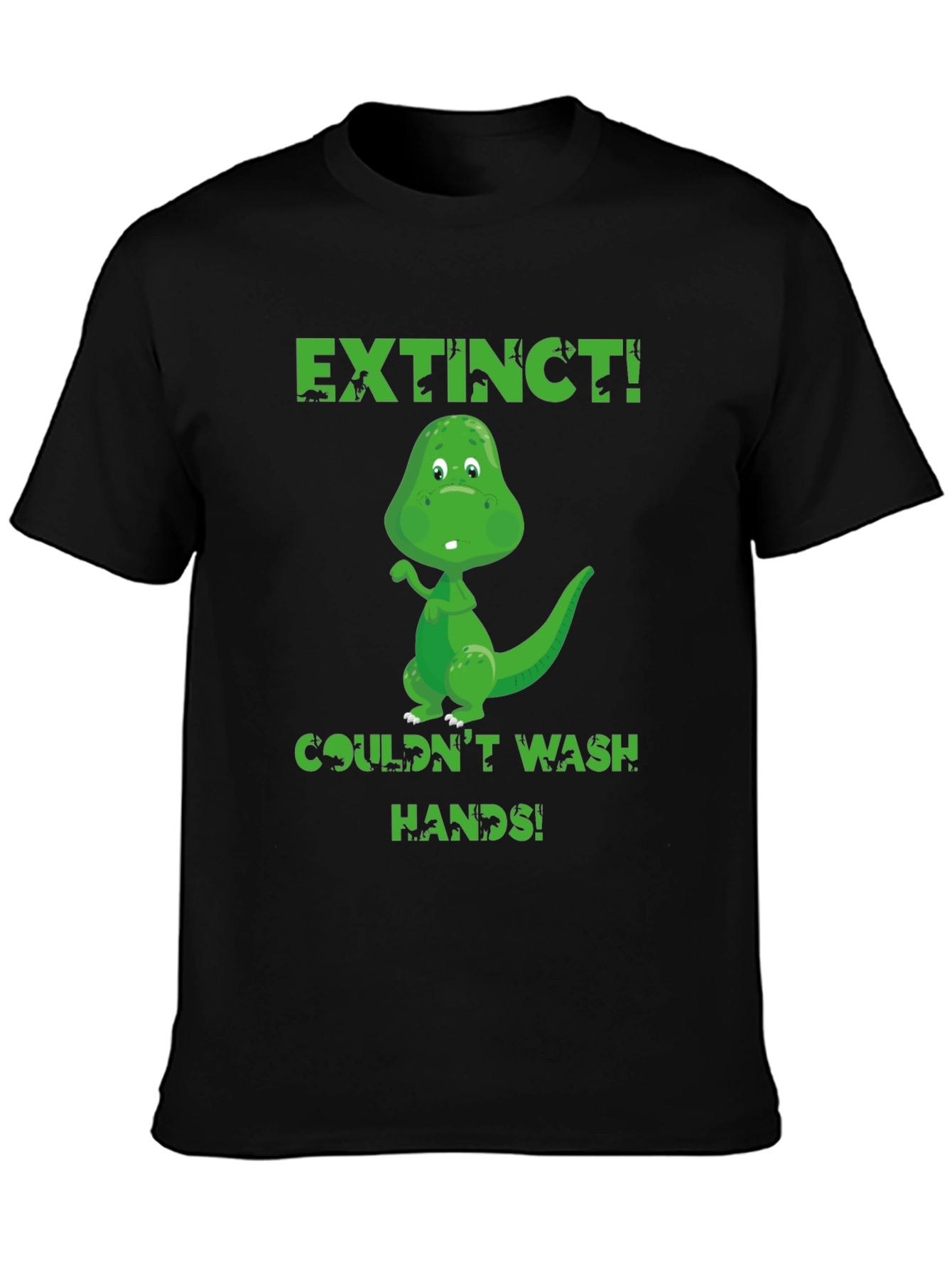 Extinct Dinosaur Wash Hands Graphic T-Shirt