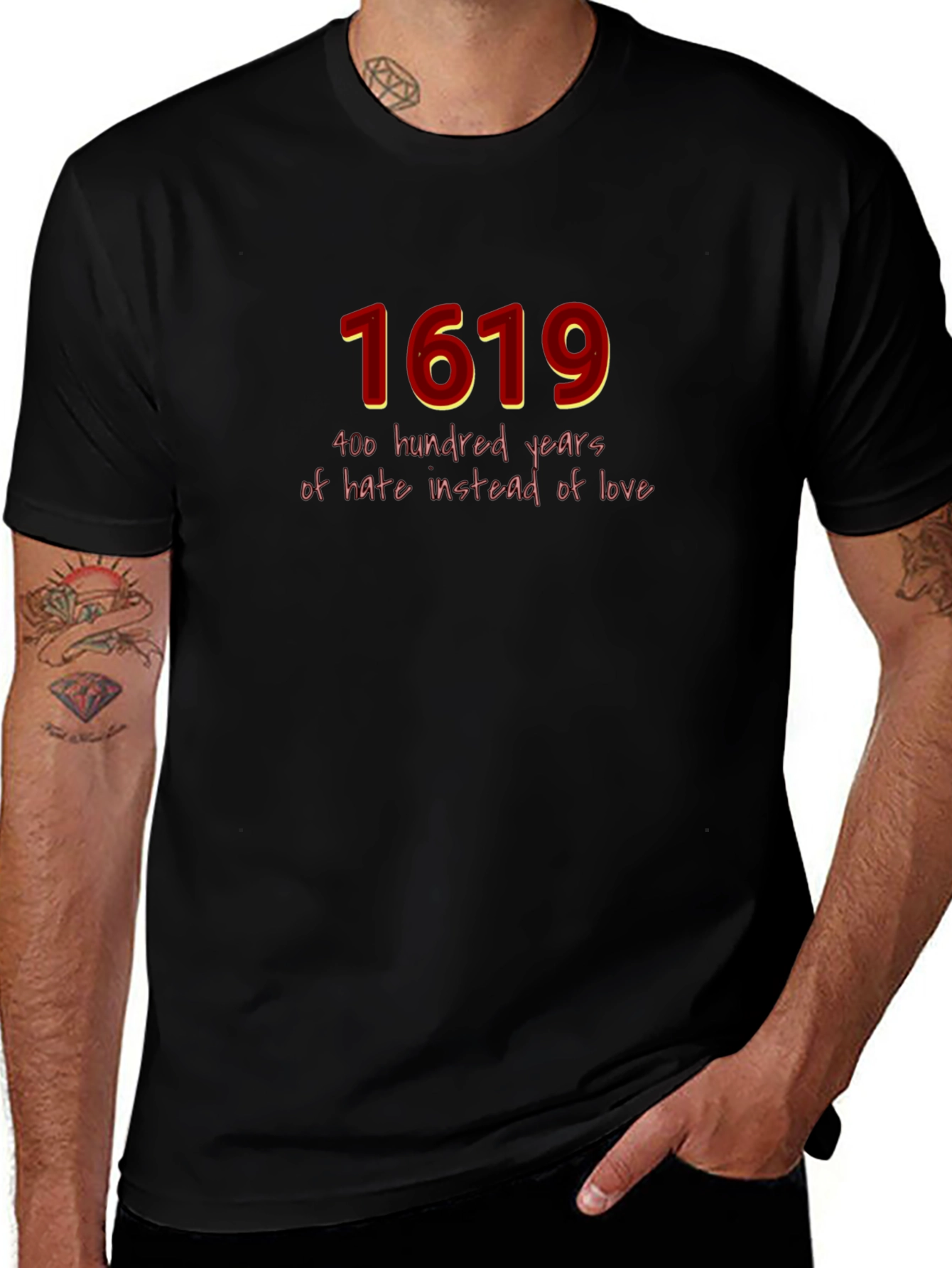 1619 Hate Instead of Love Graphic T-Shirt